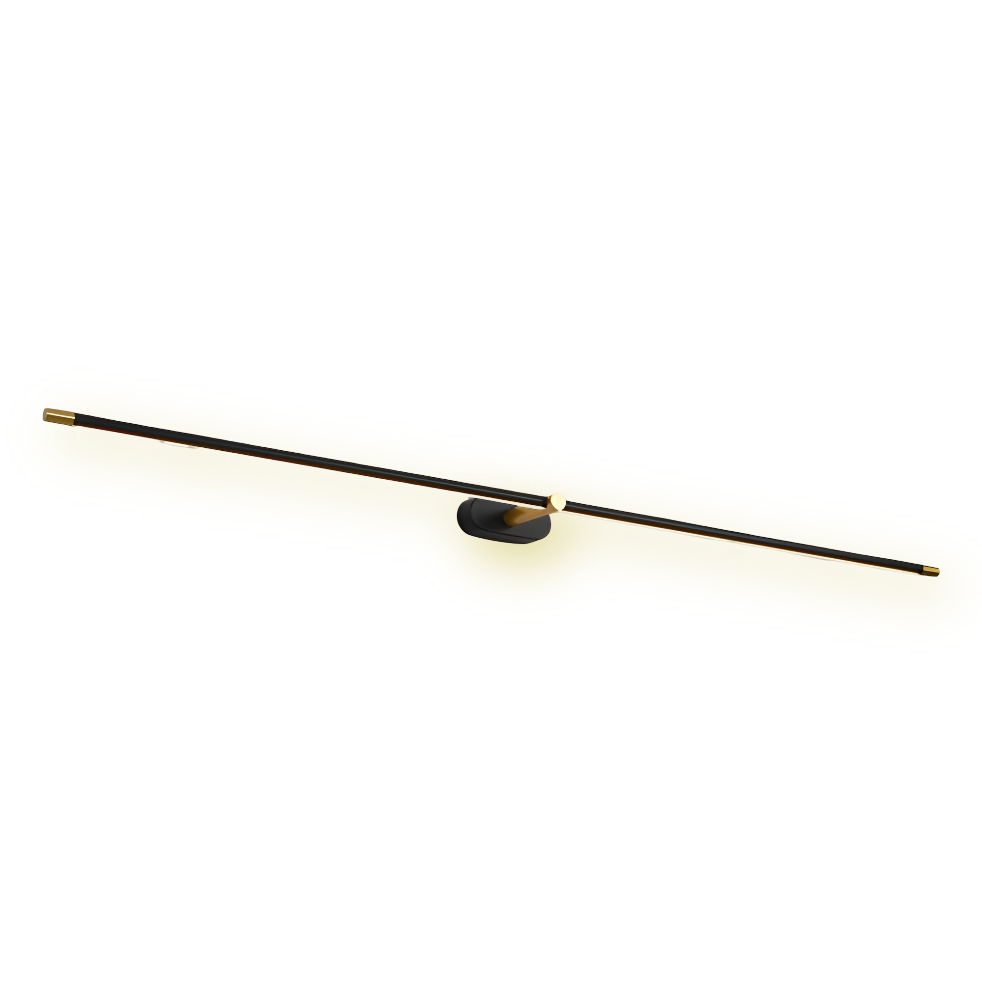 Kabellose wiederaufladbare LED-Wandleuchte – Schwarz/Gold – Modernes, schlankes Design in 3 Längen