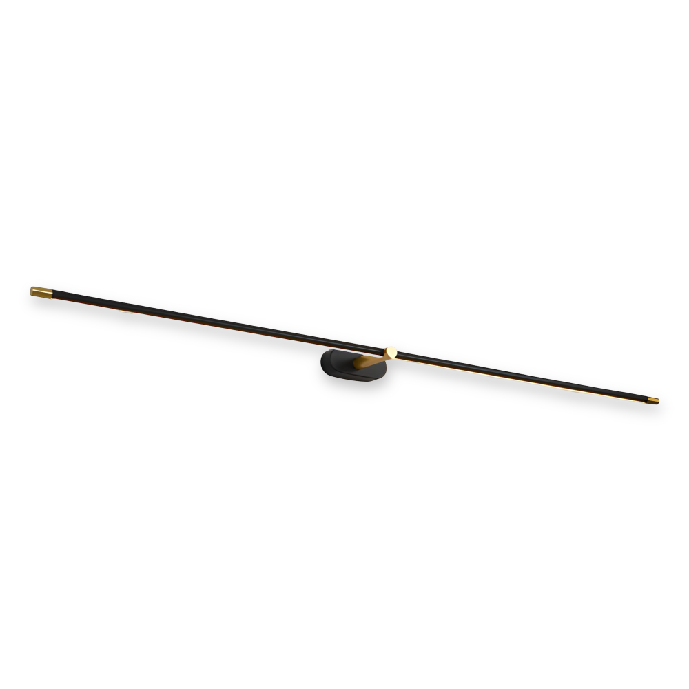 Kabellose wiederaufladbare LED-Wandleuchte – Schwarz/Gold – Modernes, schlankes Design in 3 Längen