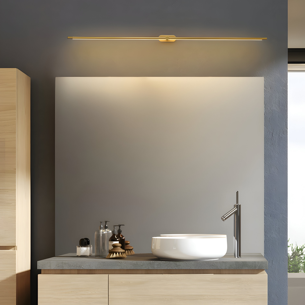 Kabellose wiederaufladbare LED-Wandleuchte – Schwarz/Gold – Modernes, schlankes Design in 3 Längen