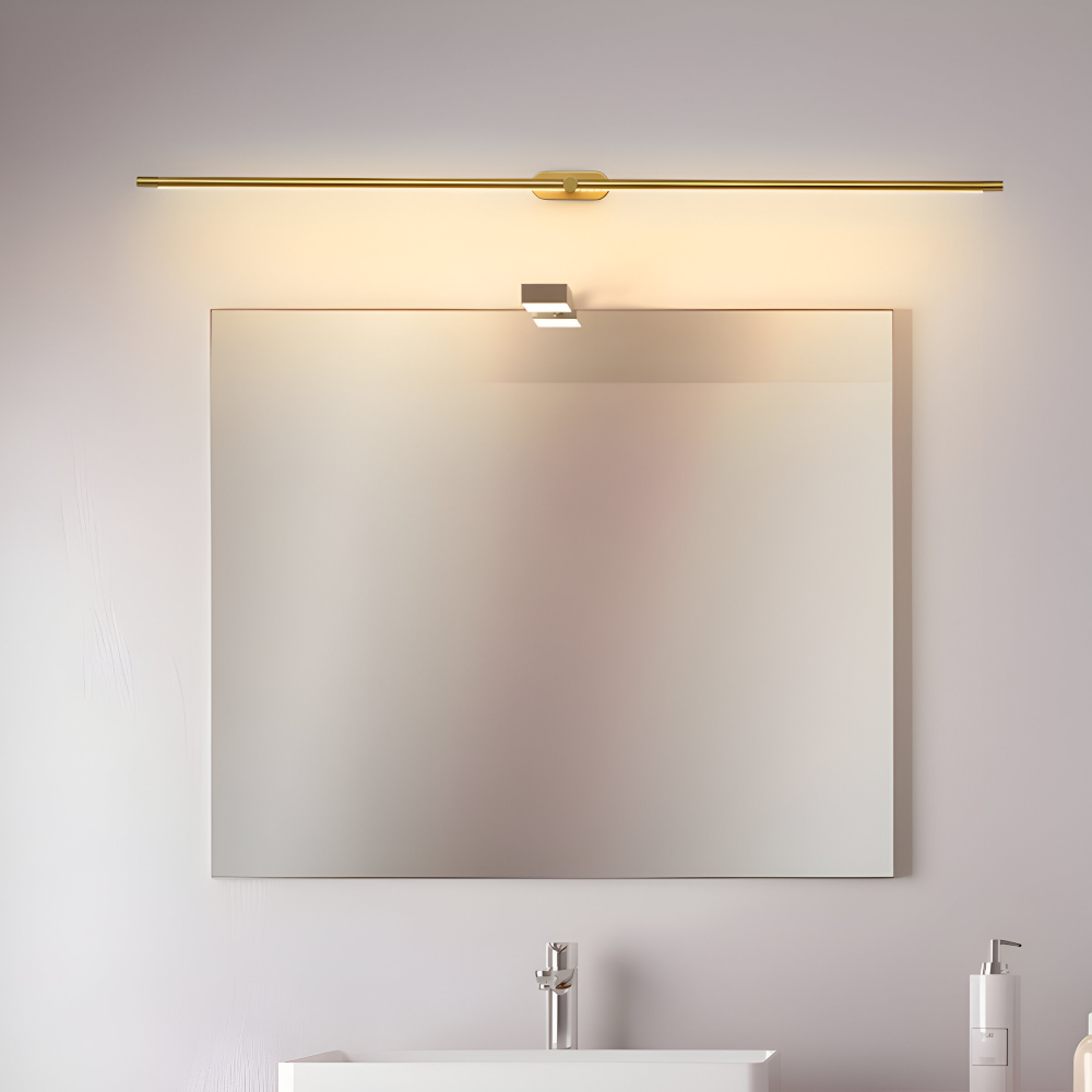 Kabellose wiederaufladbare LED-Wandleuchte – Schwarz/Gold – Modernes, schlankes Design in 3 Längen