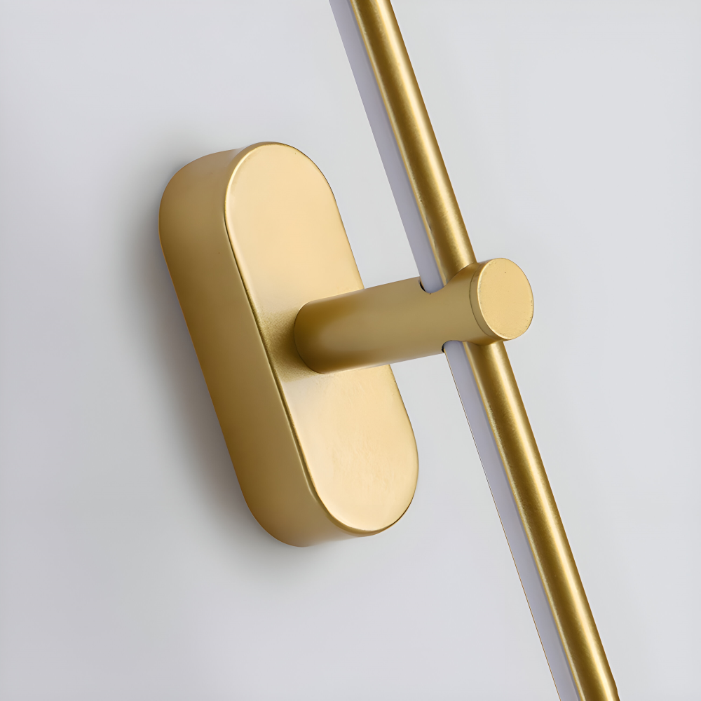 Kabellose wiederaufladbare LED-Wandleuchte – Schwarz/Gold – Modernes, schlankes Design in 3 Längen