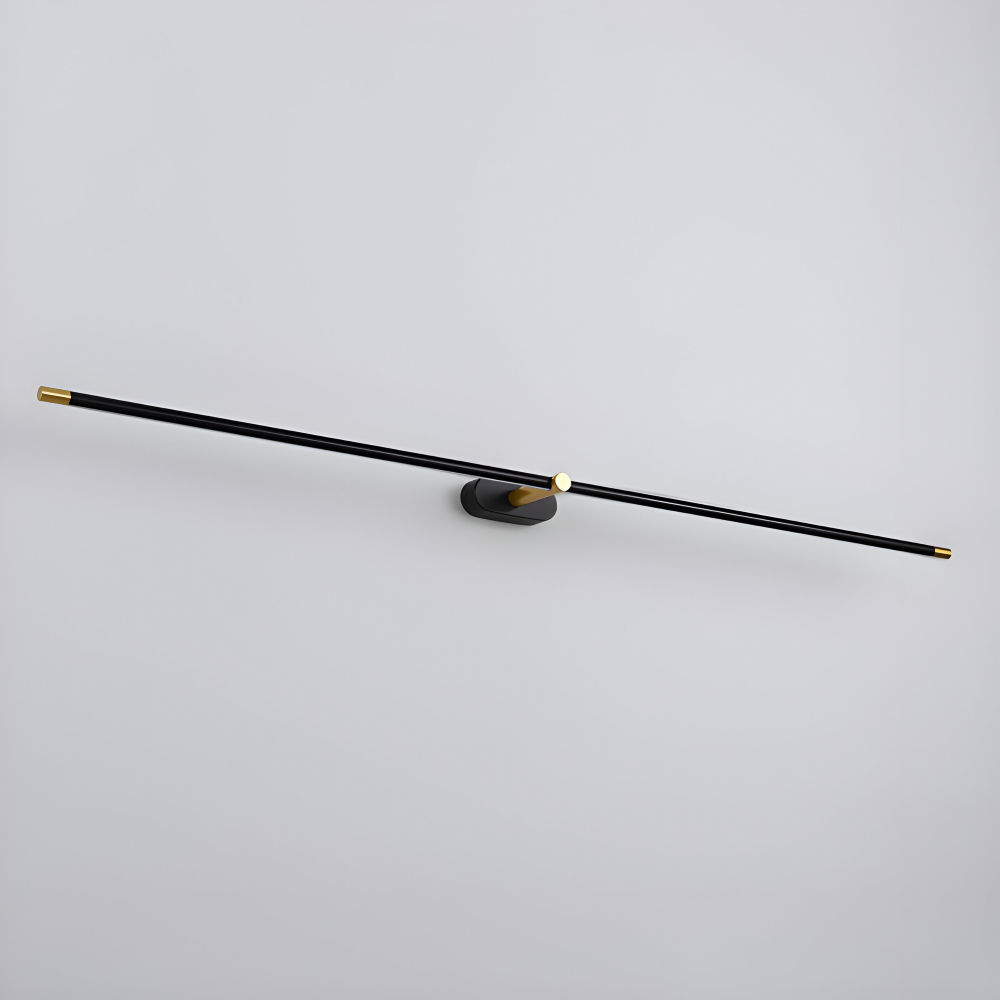 Kabellose wiederaufladbare LED-Wandleuchte – Schwarz/Gold – Modernes, schlankes Design in 3 Längen