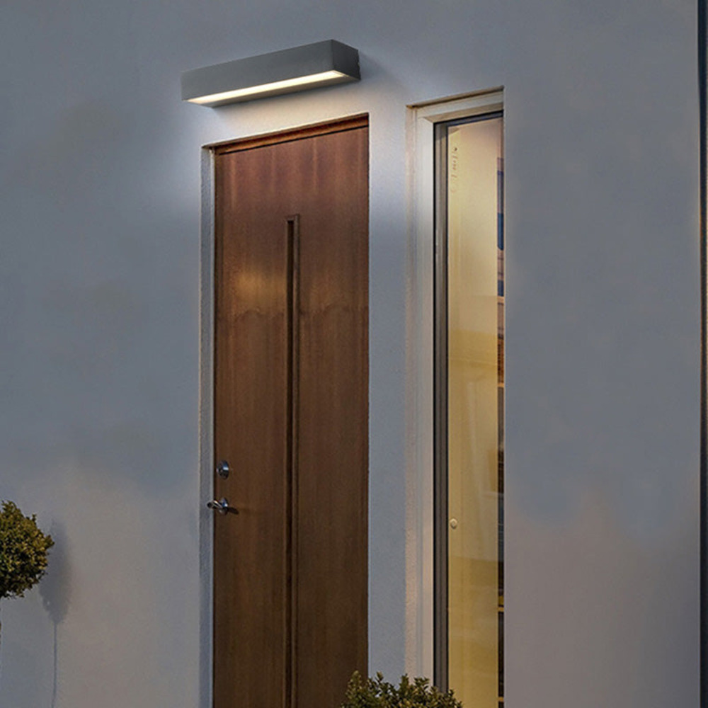 Zeitgenössische Wasserdichte Aluminium LED Wandleuchte für Außenbereiche