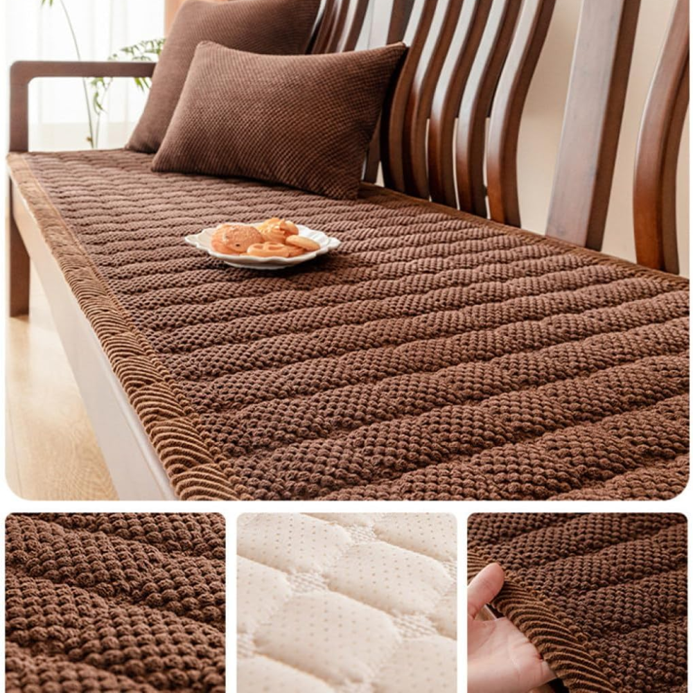 Cord Sofa Sitzauflage Rutschfest – Dickes Sitzkissen für Holzbank, Sofa & Wohnzimmer