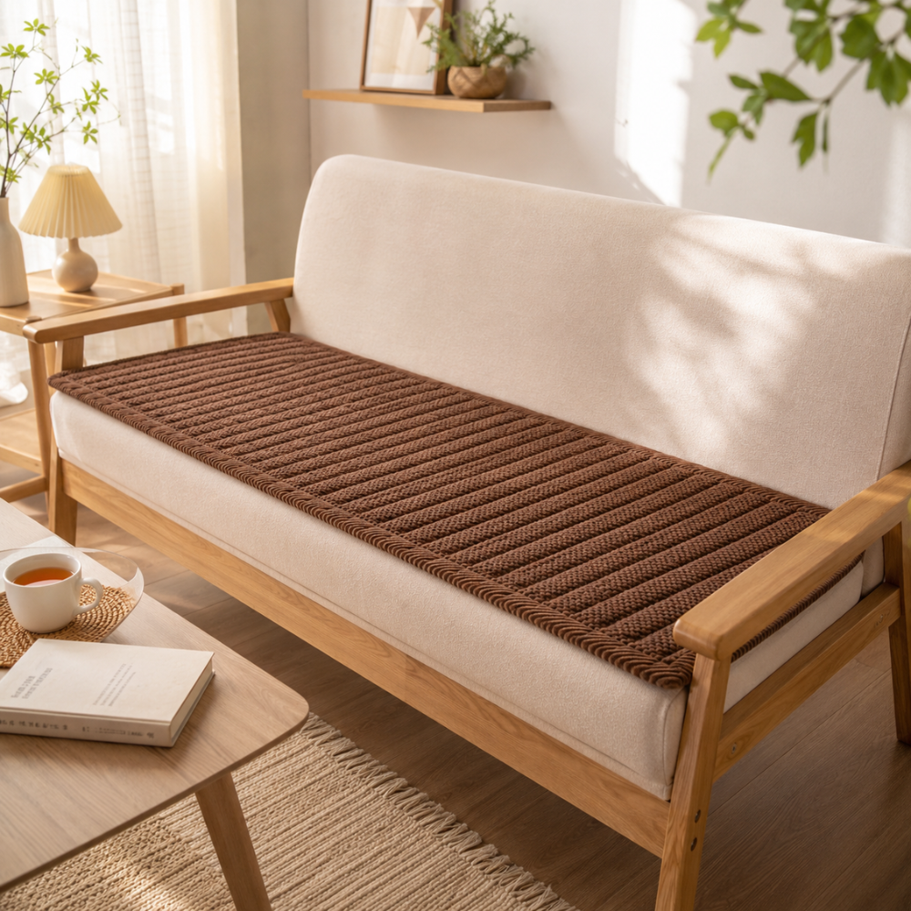 Cord Sofa Sitzauflage Rutschfest – Dickes Sitzkissen für Holzbank, Sofa & Wohnzimmer