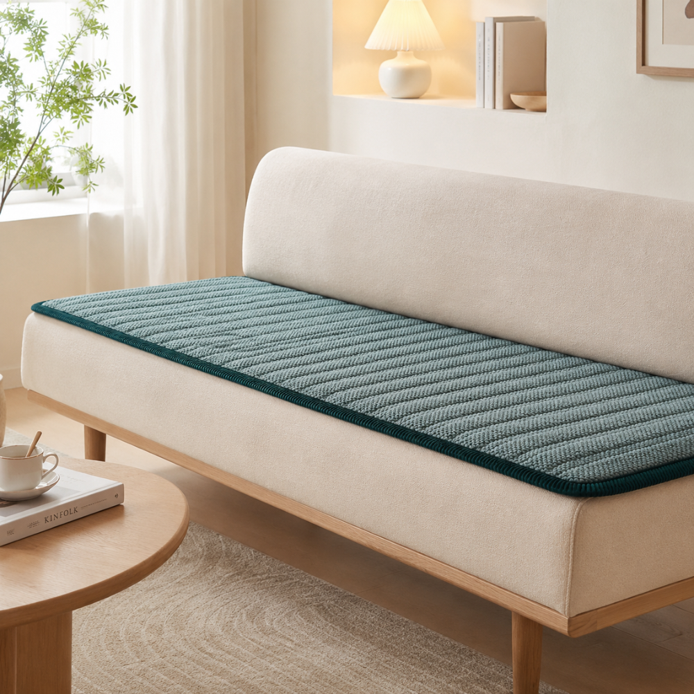 Cord Sofa Sitzauflage Rutschfest – Dickes Sitzkissen für Holzbank, Sofa & Wohnzimmer