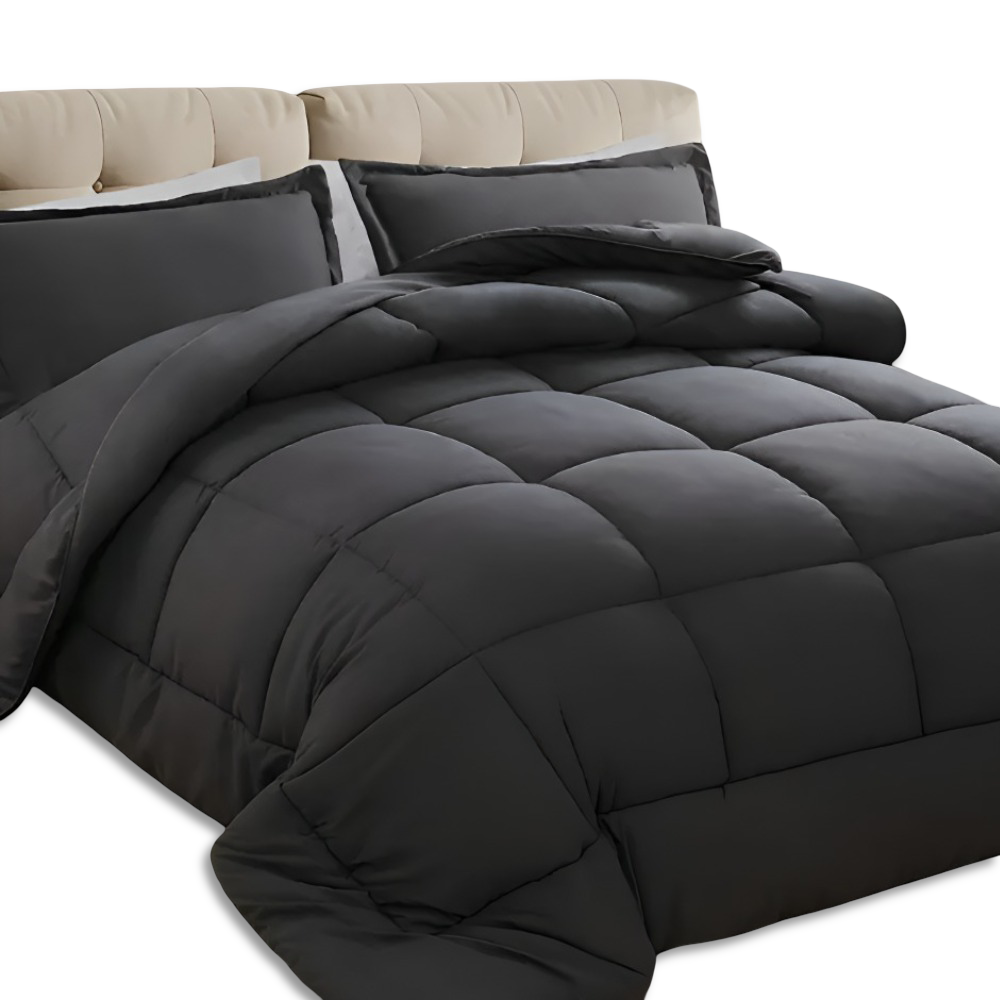 CoziPlain Polyester Bettwäsche - Stilvolle Plaid Bettdecke