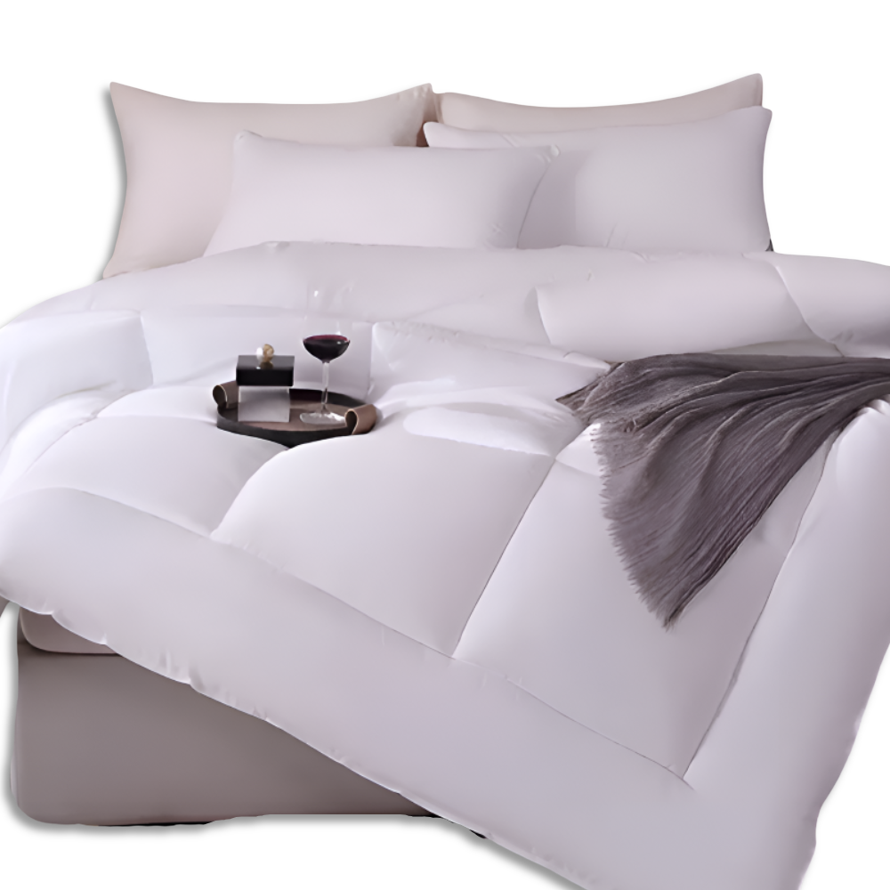 CoziPlain Polyester Bettwäsche - Stilvolle Plaid Bettdecke