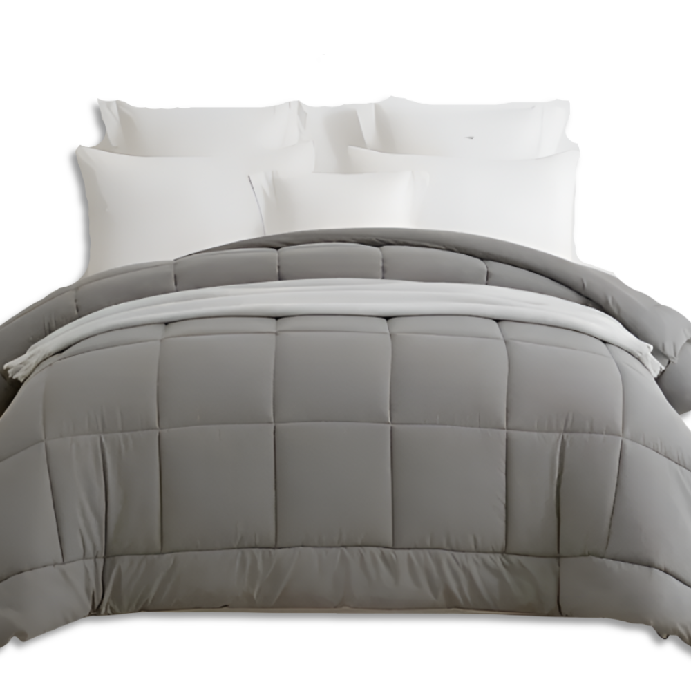 CoziPlain Polyester Bettwäsche - Stilvolle Plaid Bettdecke