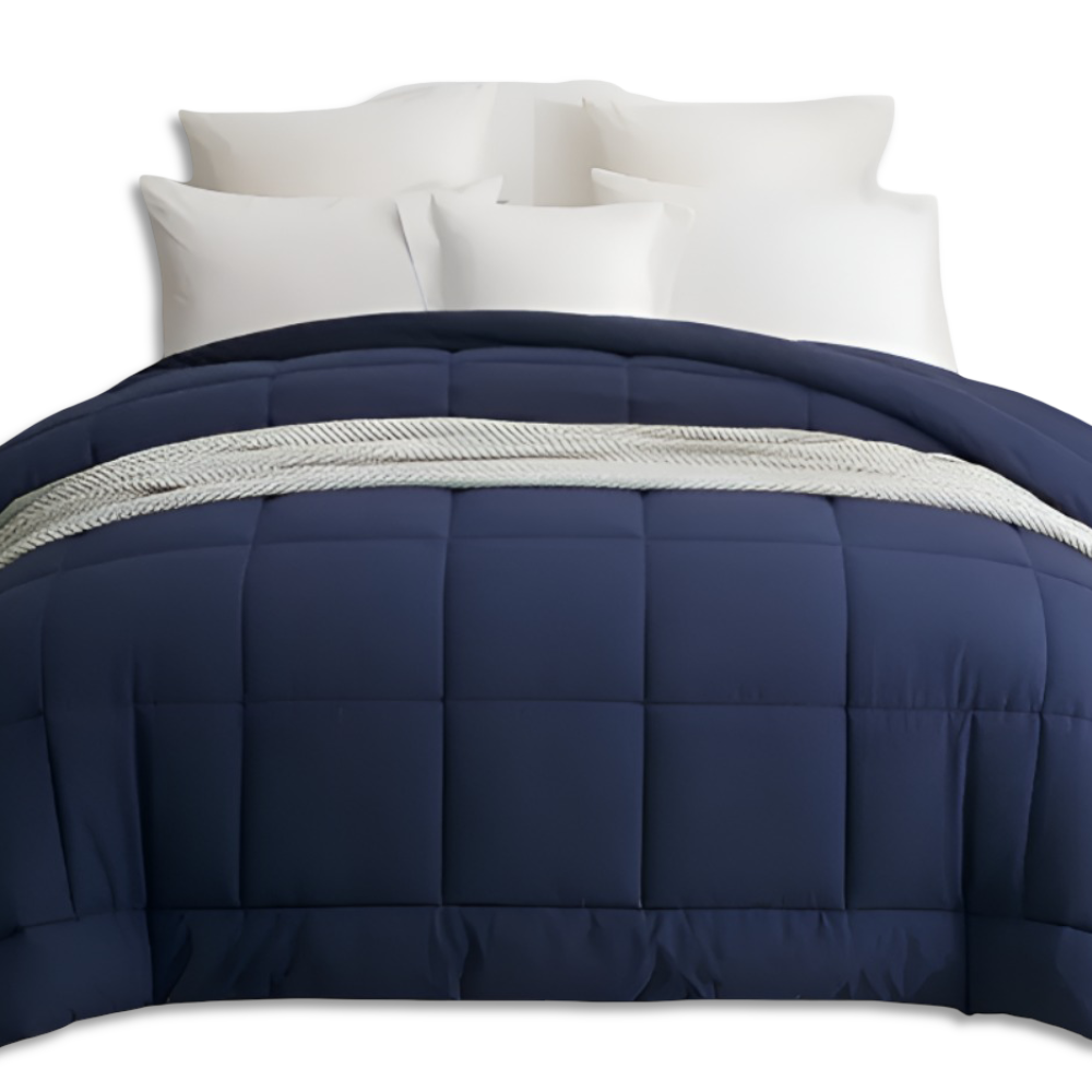 CoziPlain Polyester Bettwäsche - Stilvolle Plaid Bettdecke