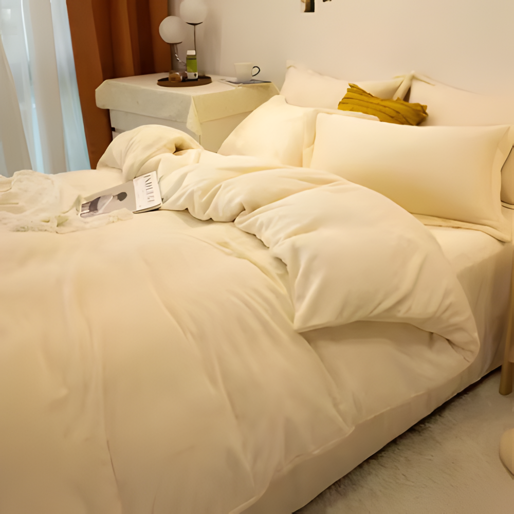 Gemütlicher Flanell Bettbezug - Weiche, Warme Polyester Bettwäsche