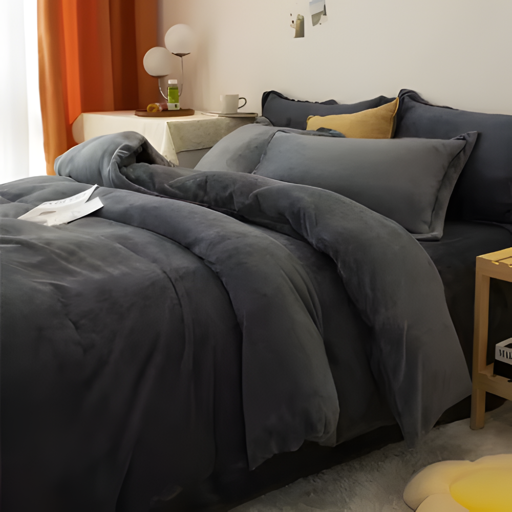 Gemütlicher Flanell Bettbezug - Weiche, Warme Polyester Bettwäsche