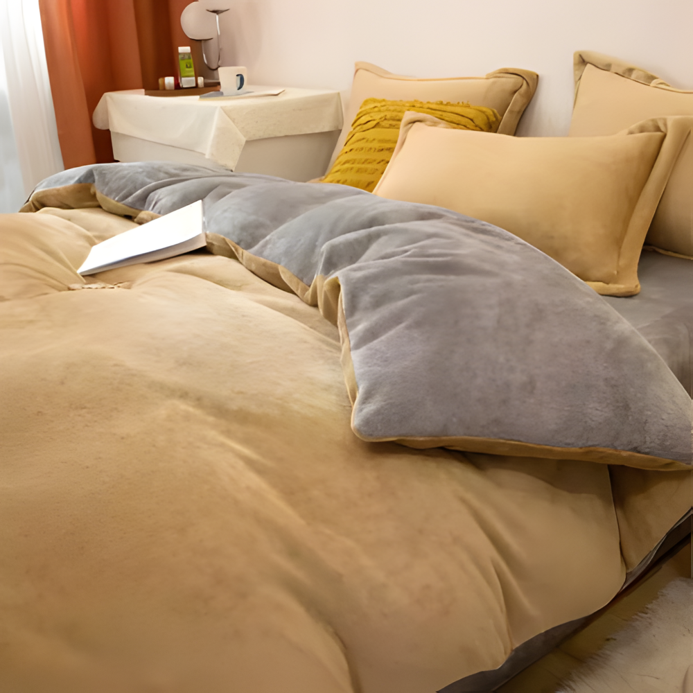 Gemütlicher Flanell Bettbezug - Weiche, Warme Polyester Bettwäsche