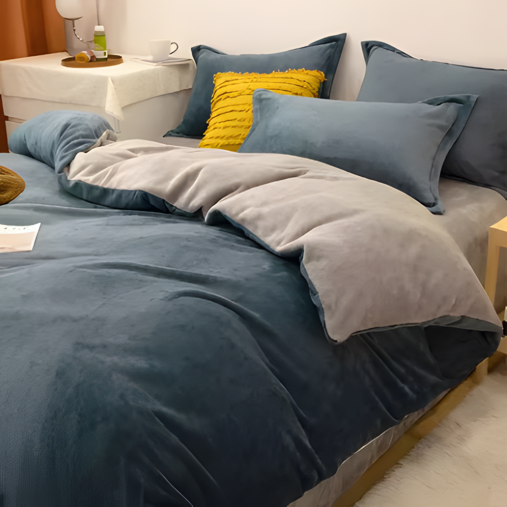 Gemütlicher Flanell Bettbezug - Weiche, Warme Polyester Bettwäsche