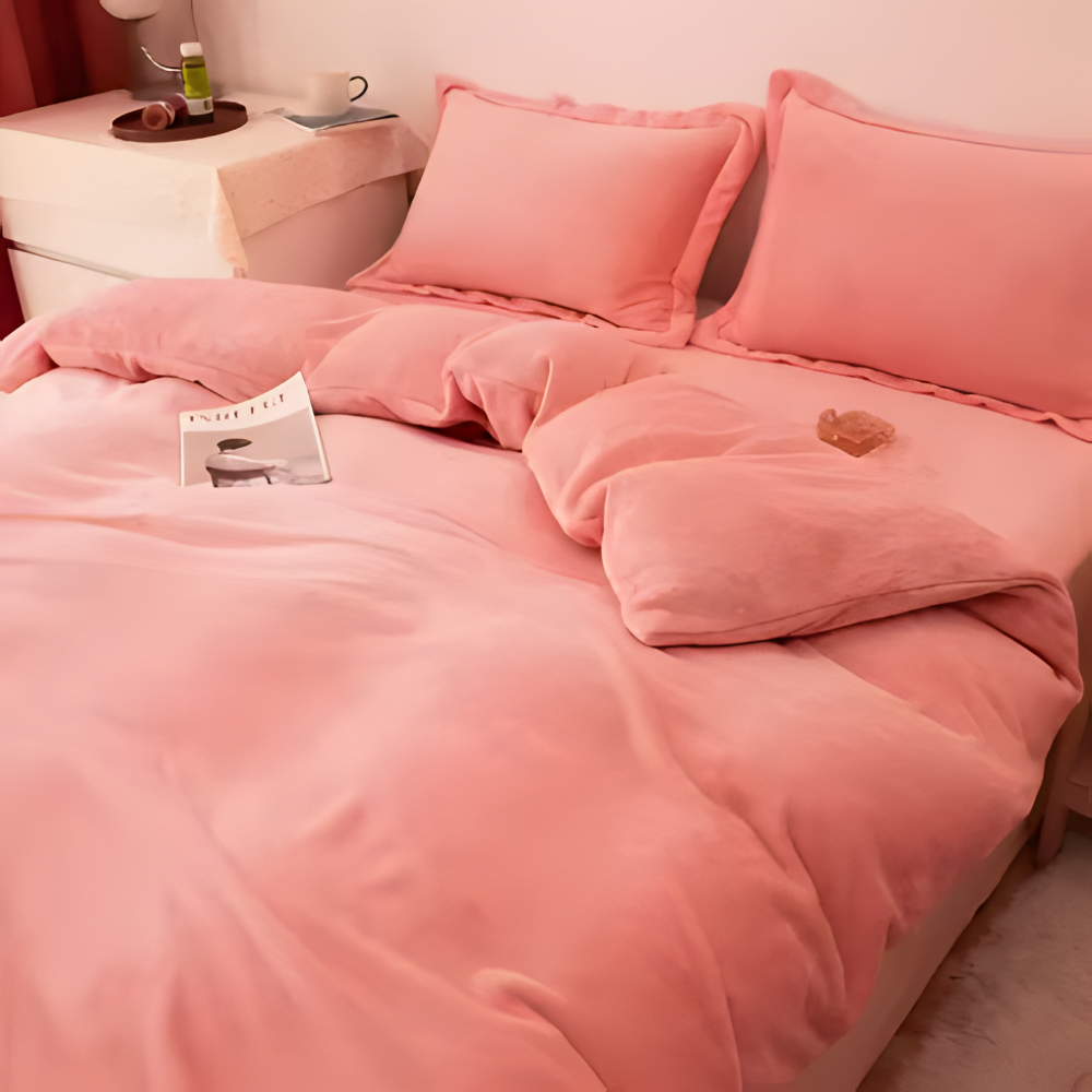 Gemütlicher Flanell Bettbezug - Weiche, Warme Polyester Bettwäsche