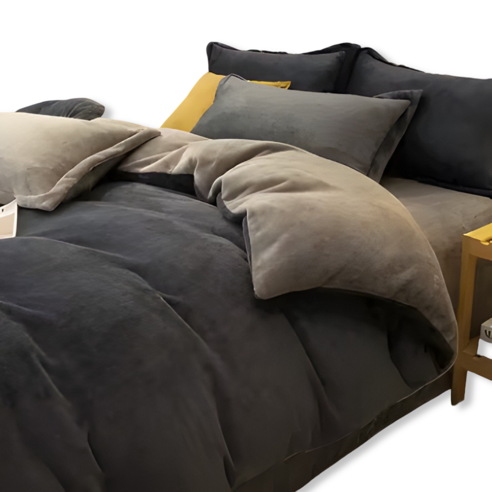 Gemütlicher Flanell Bettbezug - Weiche, Warme Polyester Bettwäsche