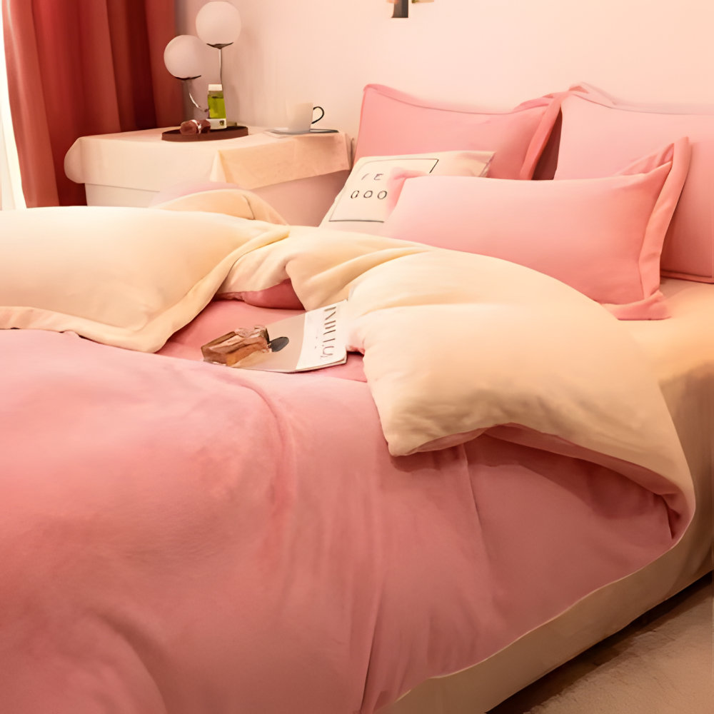 Gemütlicher Flanell Bettbezug - Weiche, Warme Polyester Bettwäsche