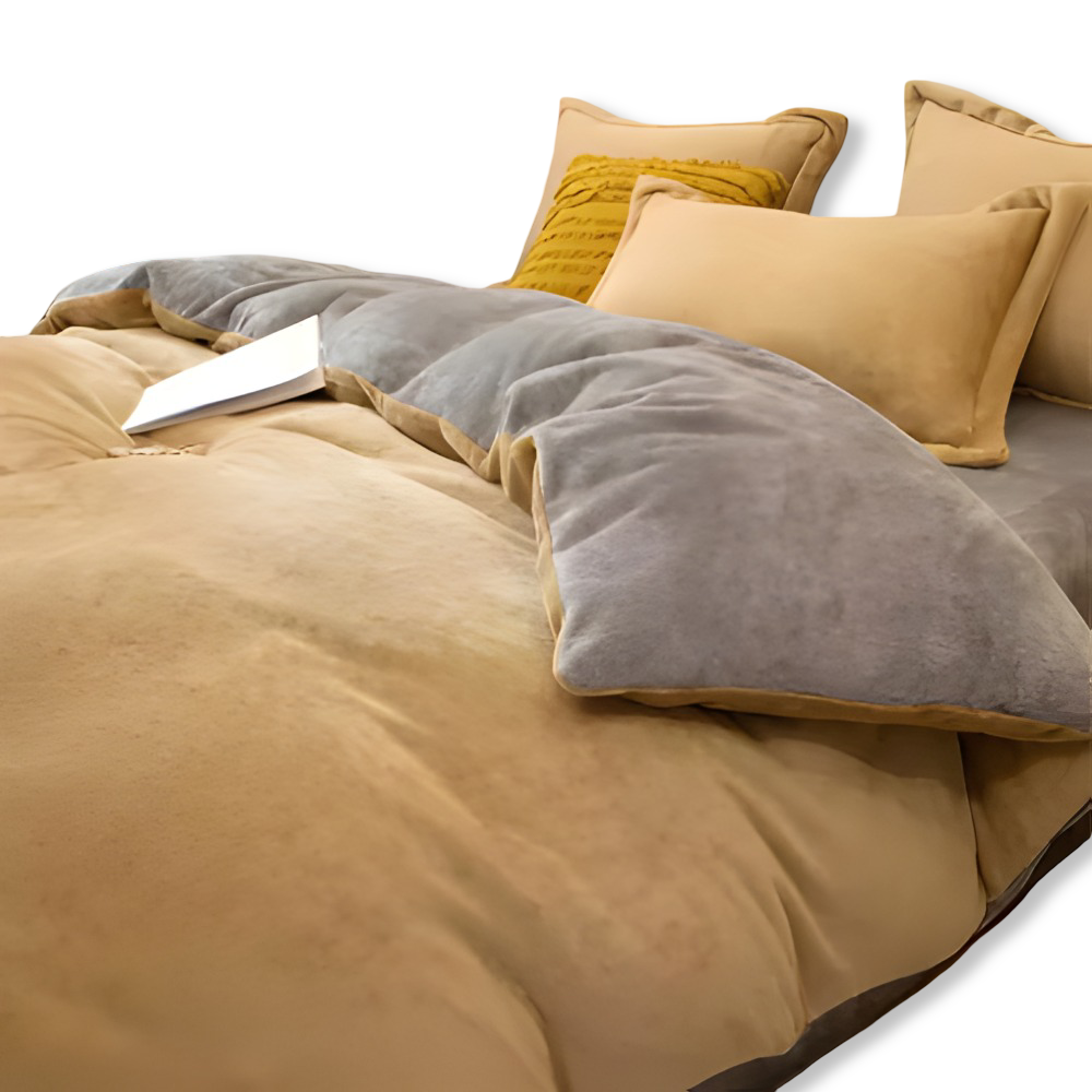 Gemütlicher Flanell Bettbezug - Weiche, Warme Polyester Bettwäsche