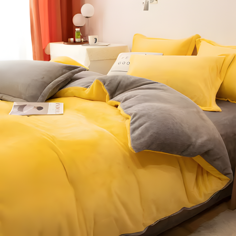 Gemütlicher Flanell Bettbezug - Weiche, Warme Polyester Bettwäsche