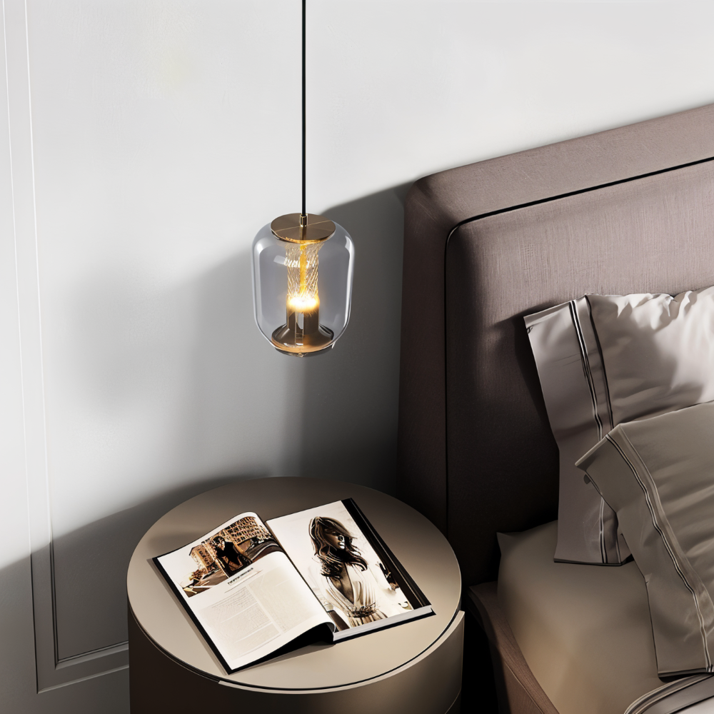 Crista Pendelleuchte - Rauchgraues Glas Hängelampe - LED Hängelampen