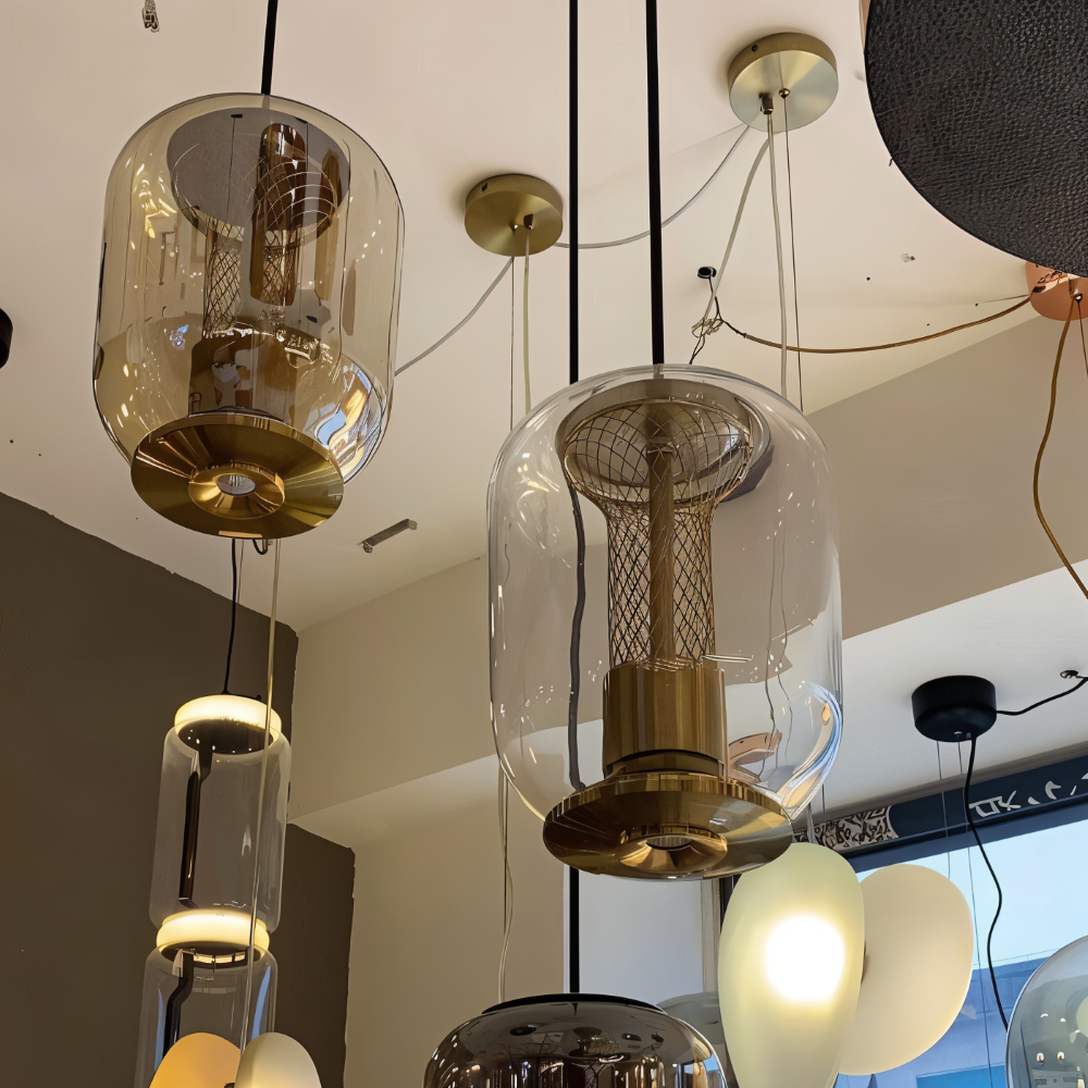 Crista Pendelleuchte - Rauchgraues Glas Hängelampe - LED Hängelampen