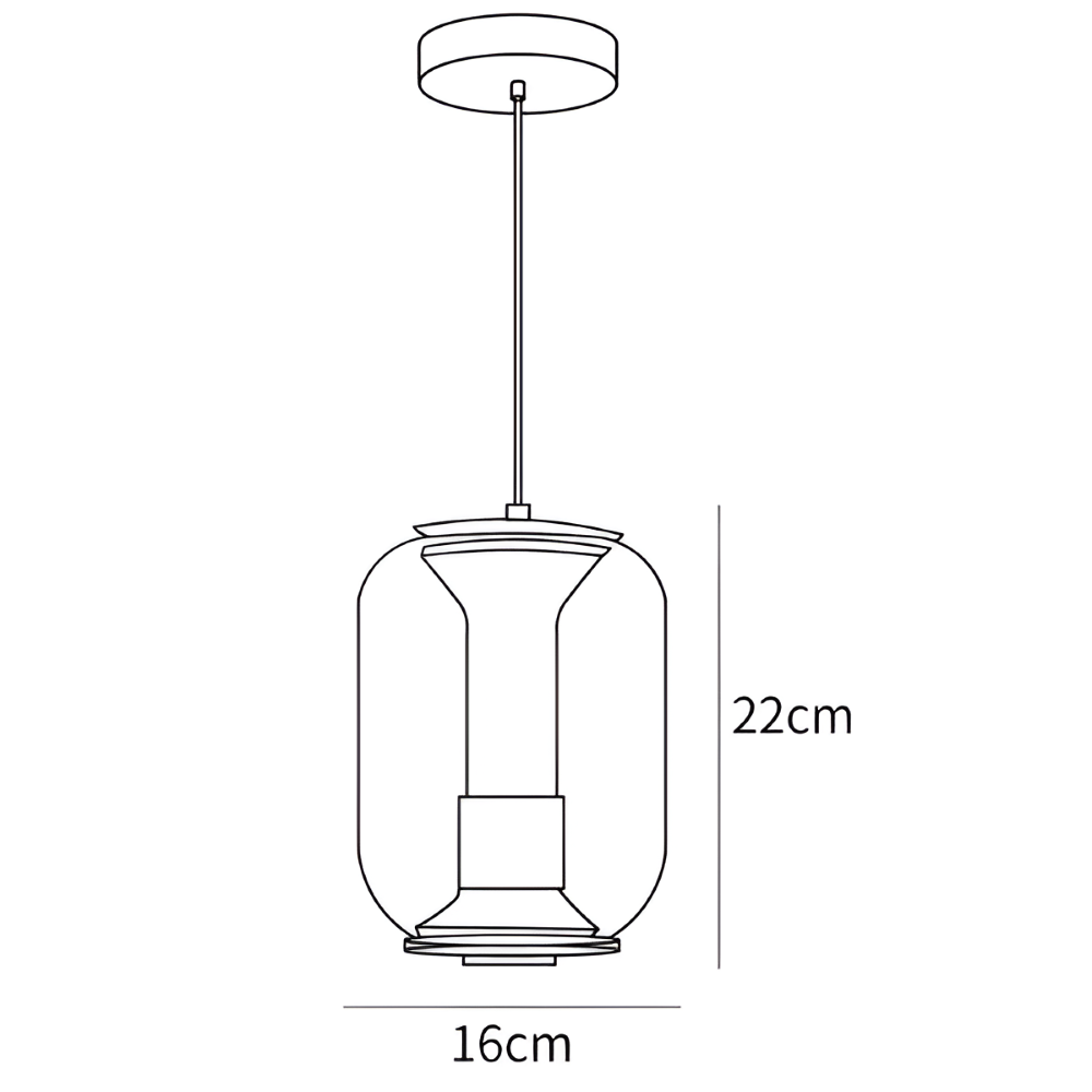 Crista Pendelleuchte - Rauchgraues Glas Hängelampe - LED Hängelampen