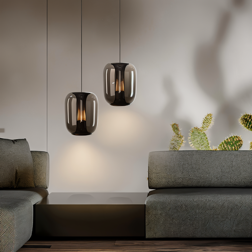 Crista Pendelleuchte - Rauchgraues Glas Hängelampe - LED Hängelampen