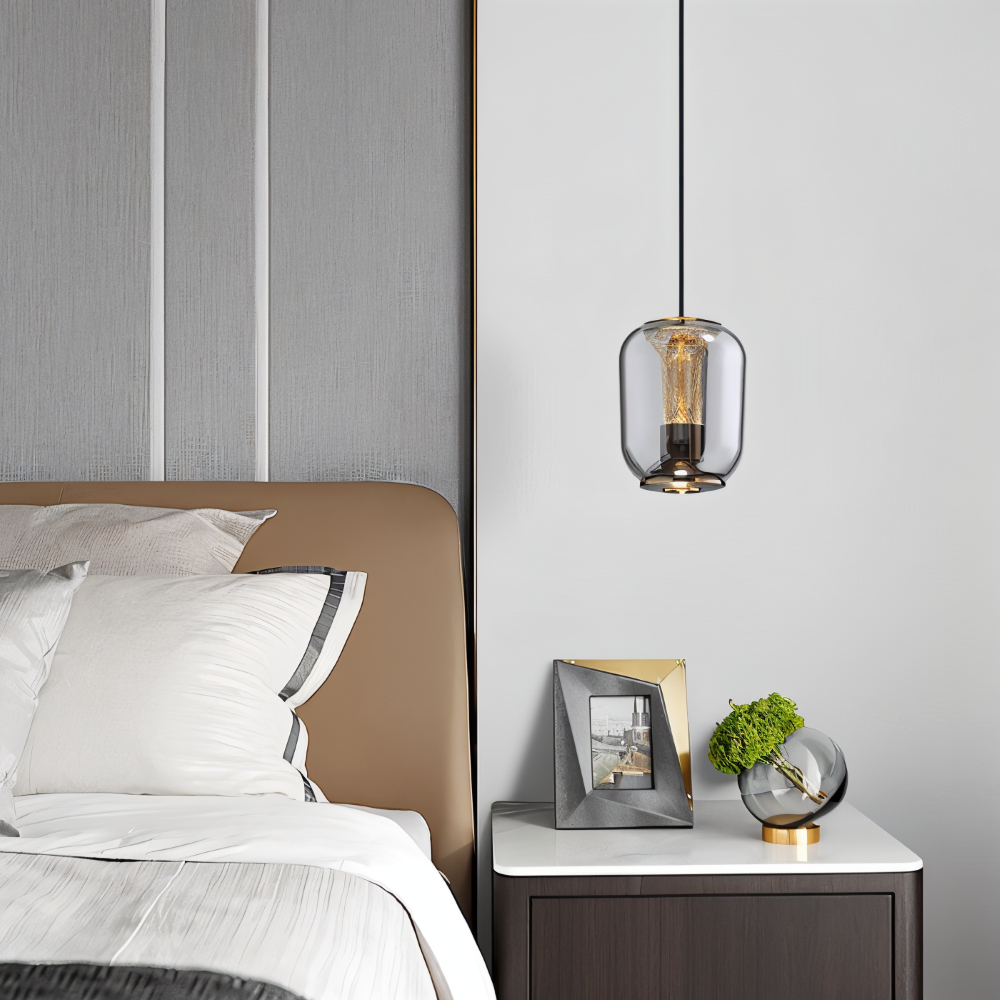 Crista Pendelleuchte - Rauchgraues Glas Hängelampe - LED Hängelampen