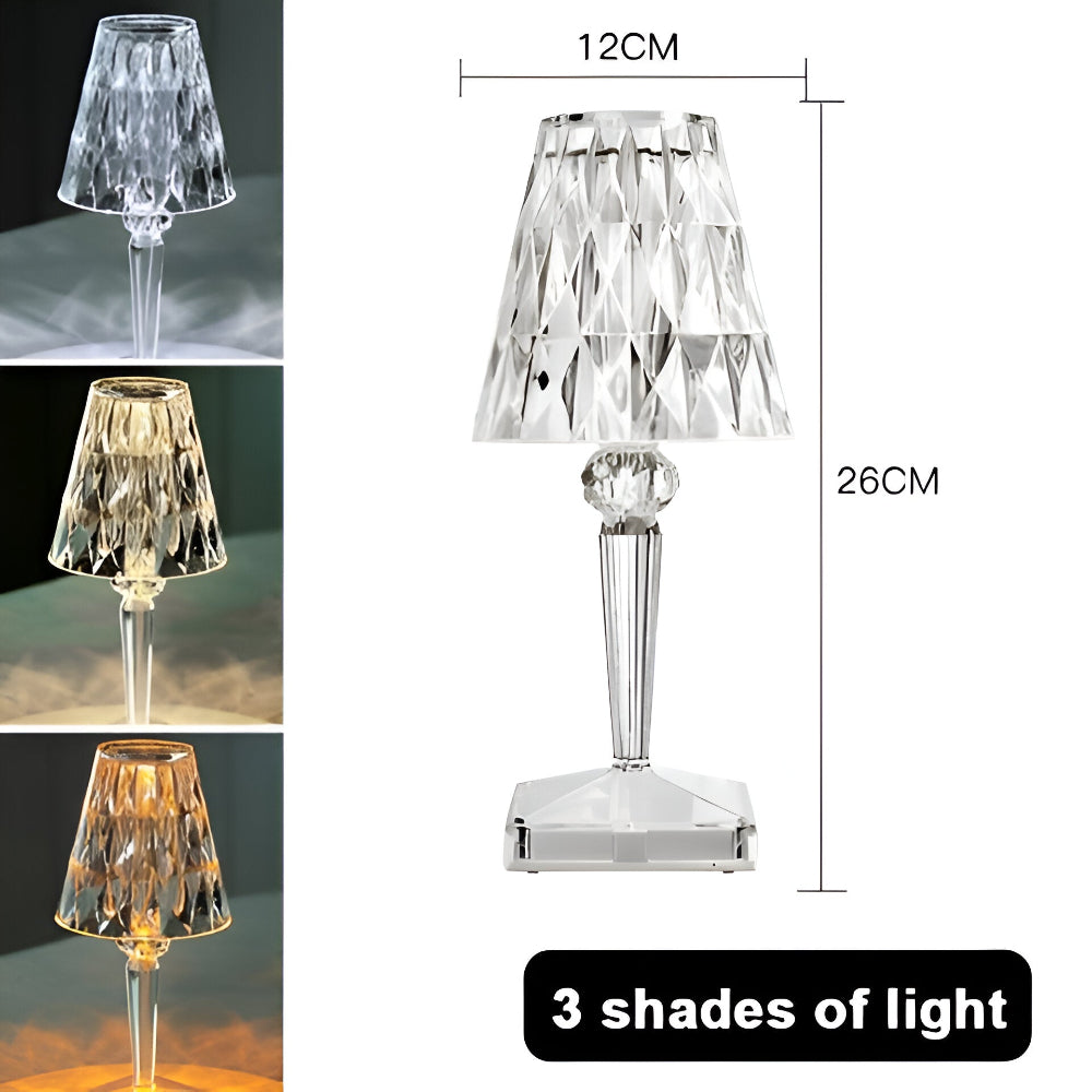 CrystalGlow - LED Kristall Tischlampe Projektion Nachtlicht