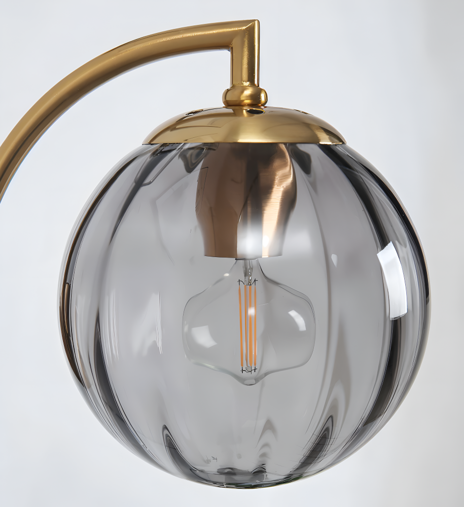 CrystalGlow Wandleuchte - Globe Leuchten Indoor - Retro Glas LED Schlafzimmer Wandleuchte