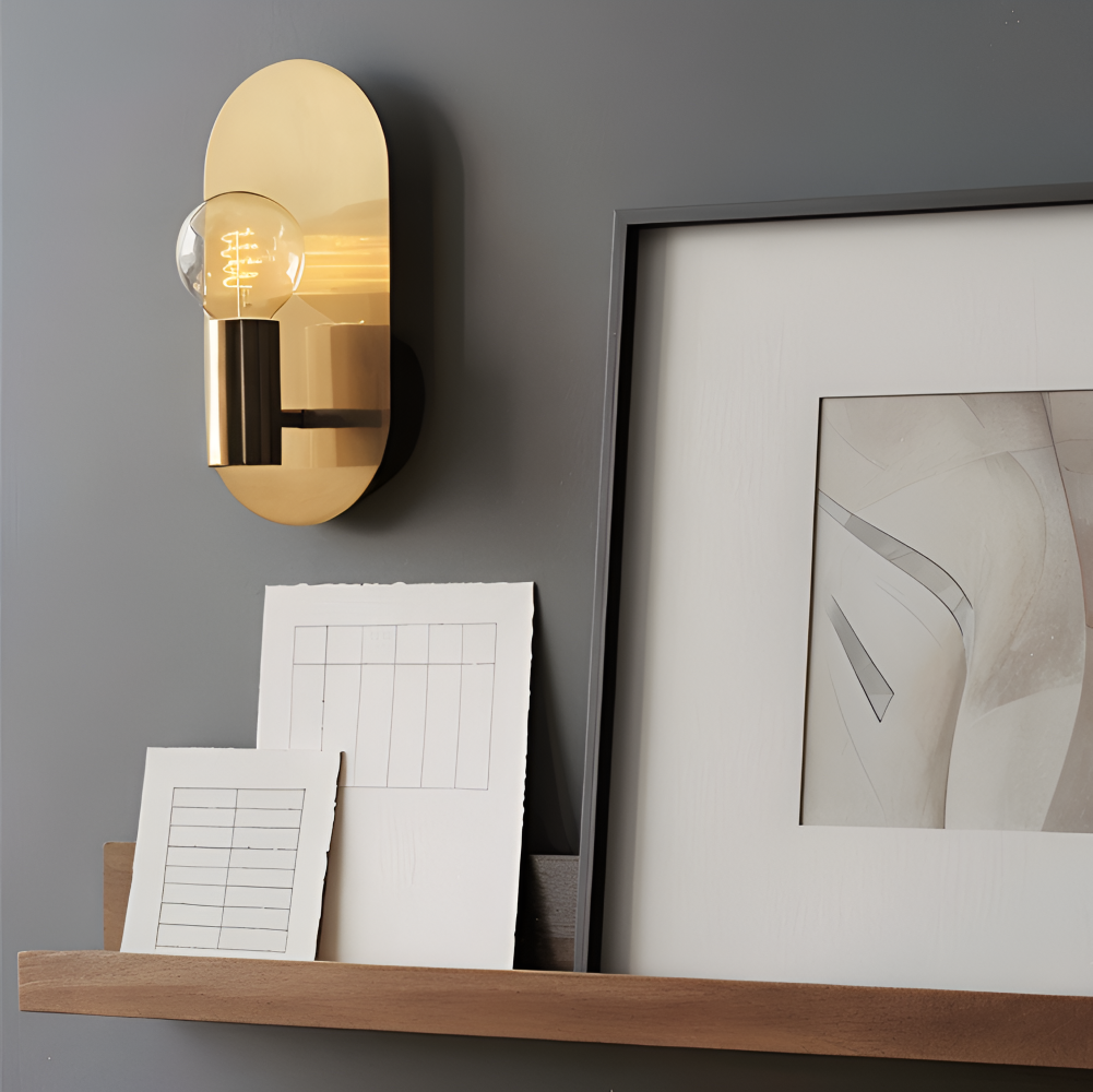 Cu Wandleuchte - Golden Plate Polished Sconce Wandleuchte - Moderne Wandleuchte Design - Wandleuchten LED Indoor