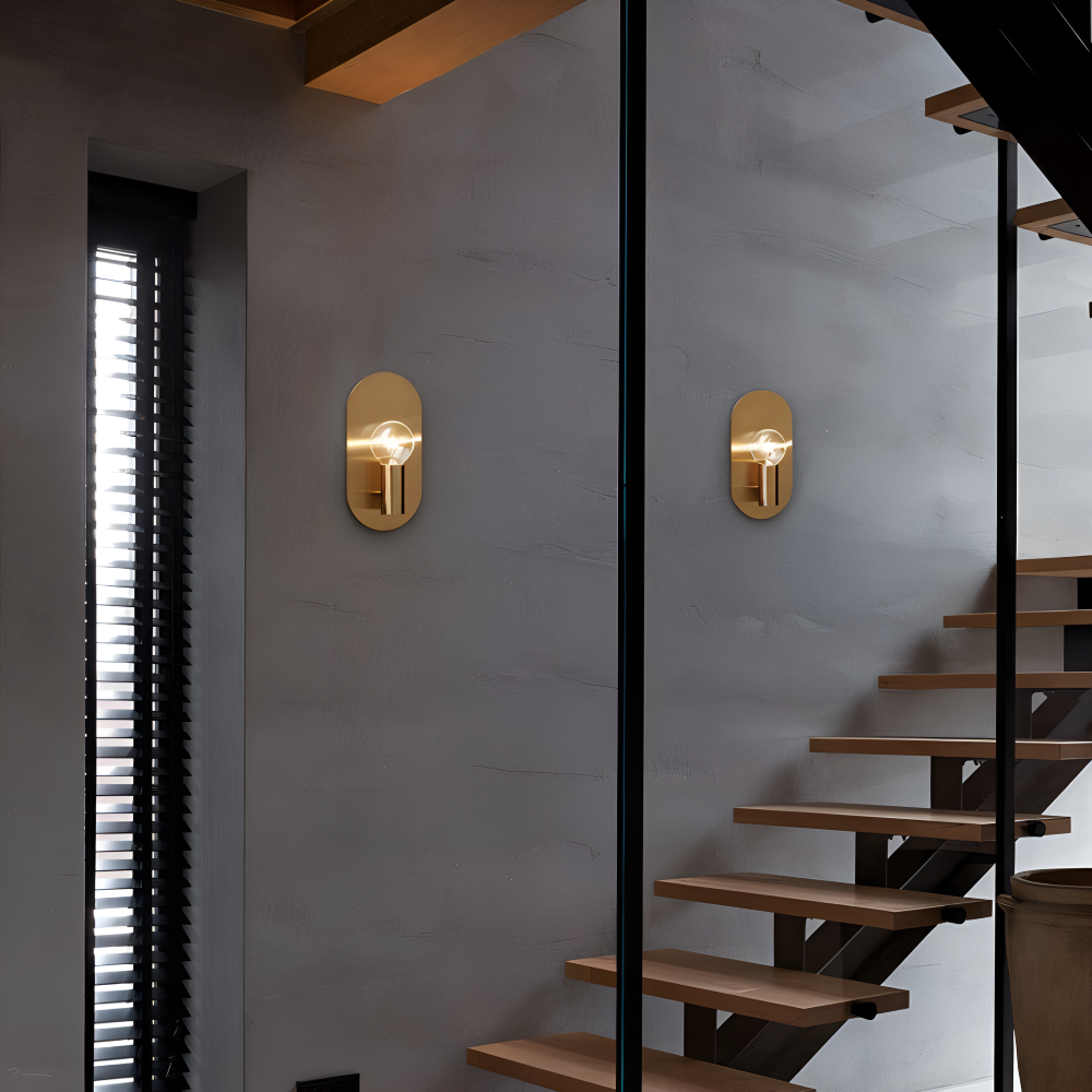Cu Wandleuchte - Golden Plate Polished Sconce Wandleuchte - Moderne Wandleuchte Design - Wandleuchten LED Indoor