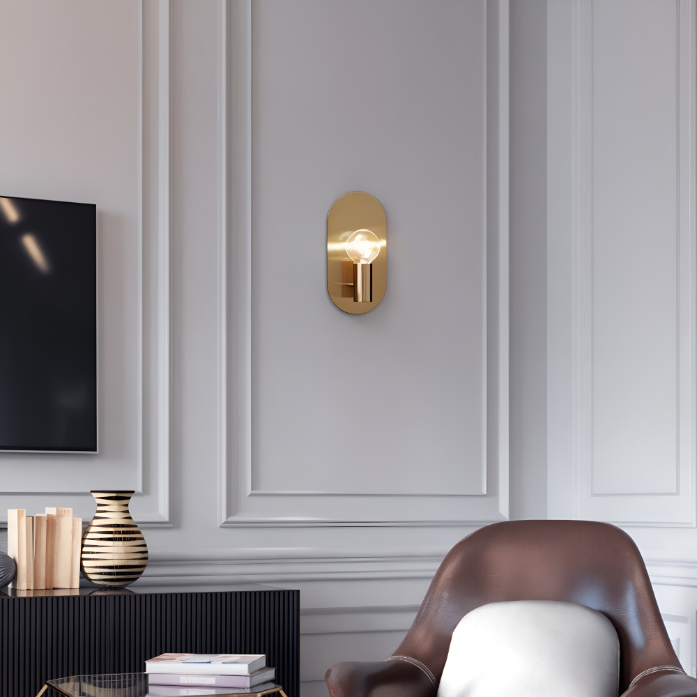 Cu Wandleuchte - Golden Plate Polished Sconce Wandleuchte - Moderne Wandleuchte Design - Wandleuchten LED Indoor