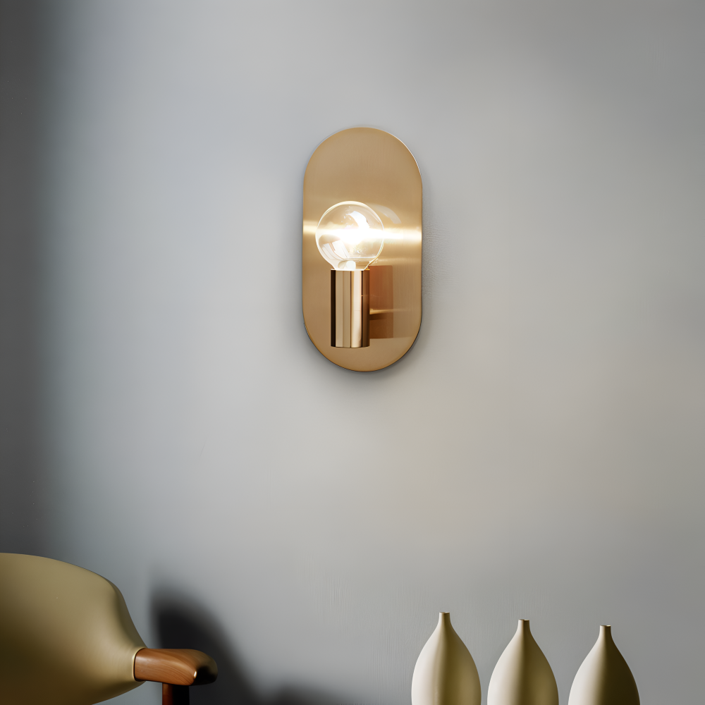 Cu Wandleuchte - Golden Plate Polished Sconce Wandleuchte - Moderne Wandleuchte Design - Wandleuchten LED Indoor