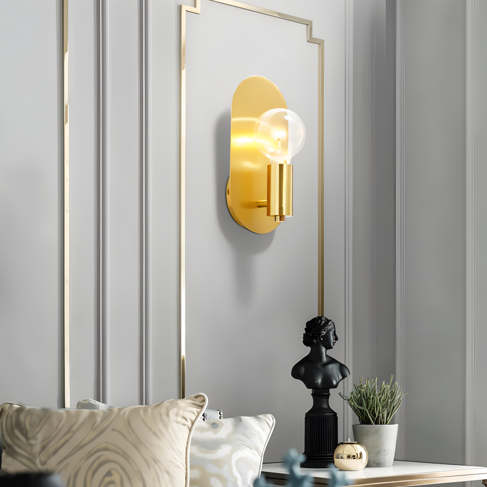 Cu Wandleuchte - Golden Plate Polished Sconce Wandleuchte - Moderne Wandleuchte Design - Wandleuchten LED Indoor