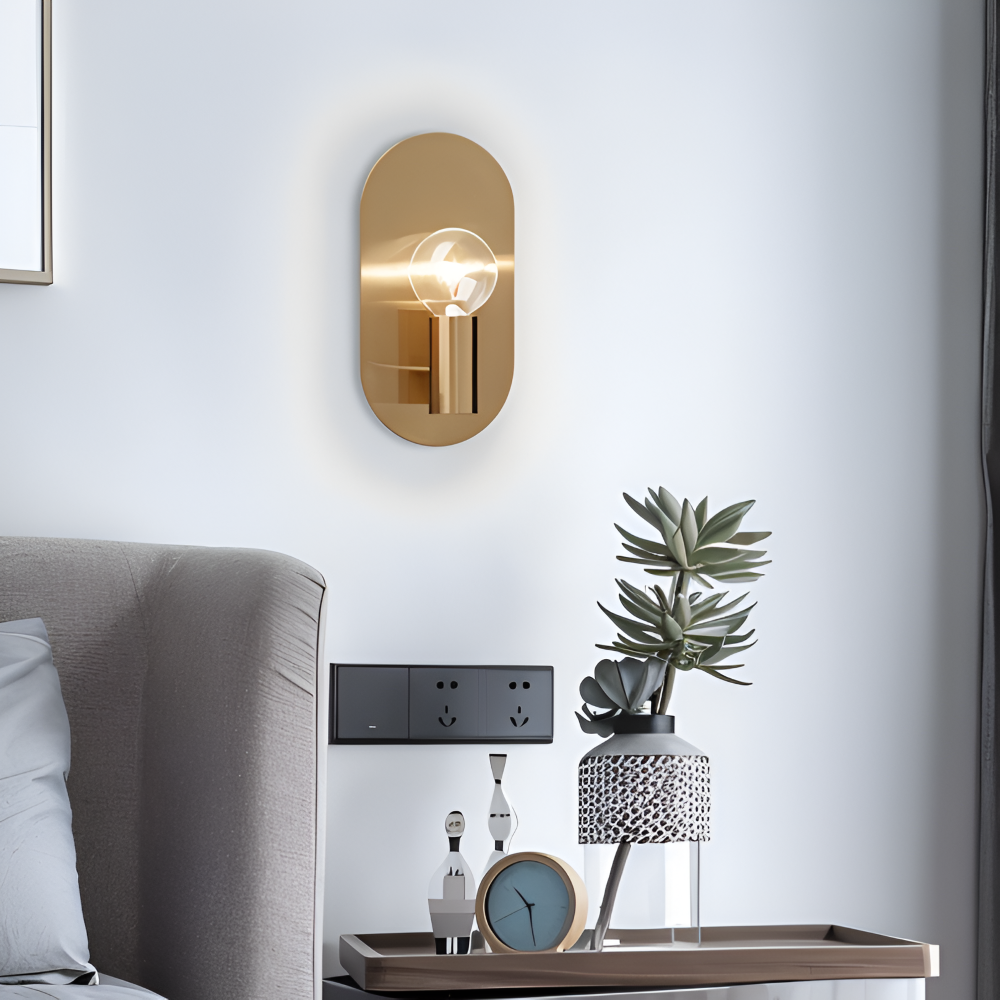Cu Wandleuchte - Golden Plate Polished Sconce Wandleuchte - Moderne Wandleuchte Design - Wandleuchten LED Indoor