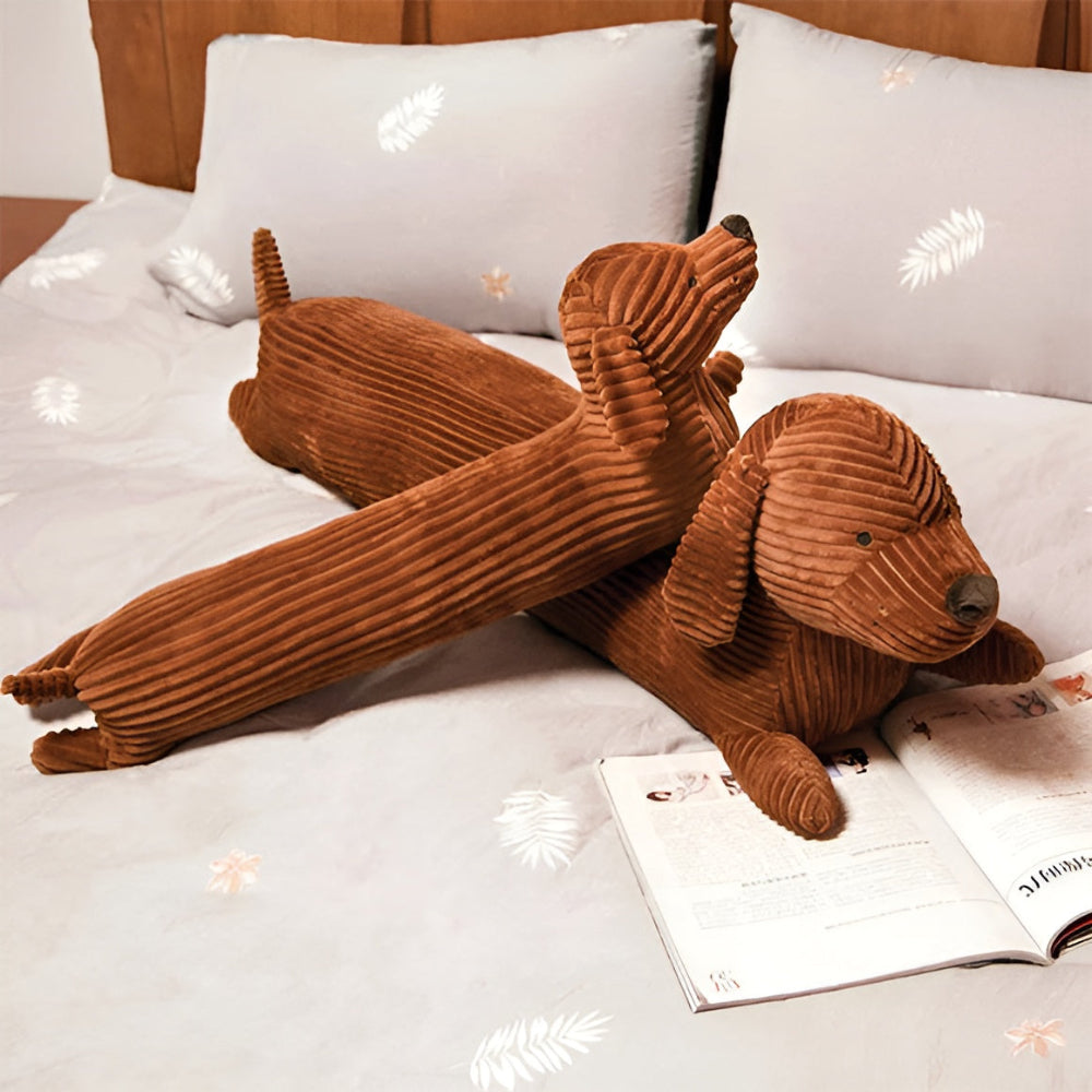 CuddlyPlush - Adorable Kordel Dackel Plüsch-Kissen