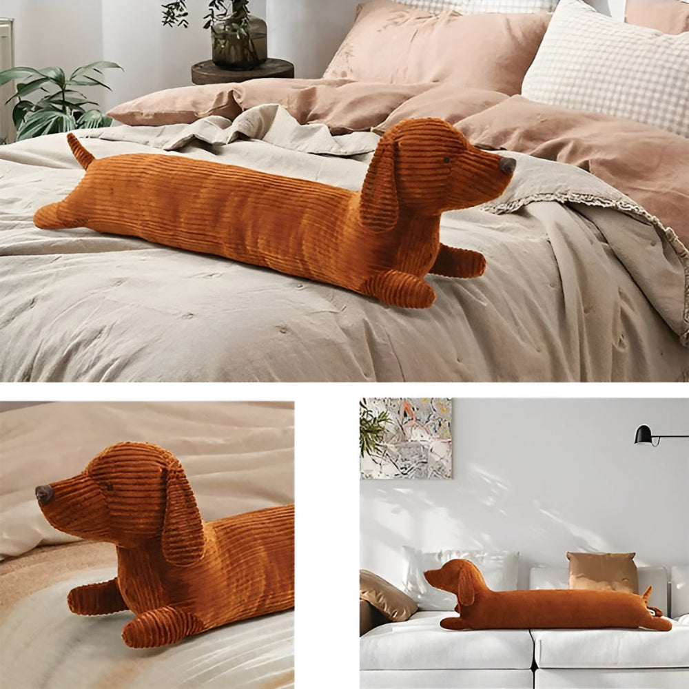 CuddlyPlush - Adorable Kordel Dackel Plüsch-Kissen