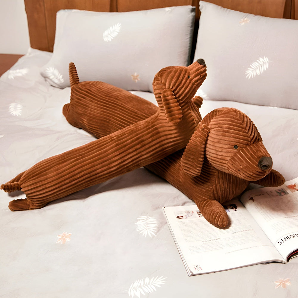 CuddlyPlush - Adorable Kordel Dackel Plüsch-Kissen