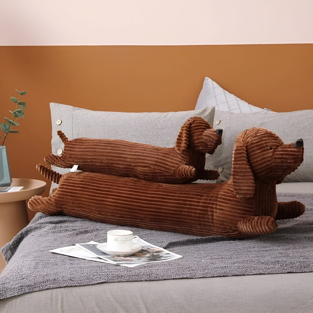 CuddlyPlush - Adorable Kordel Dackel Plüsch-Kissen