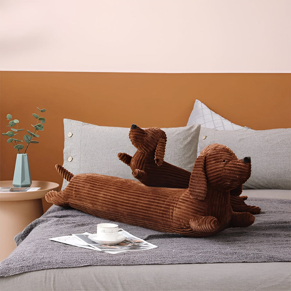 CuddlyPlush - Adorable Kordel Dackel Plüsch-Kissen