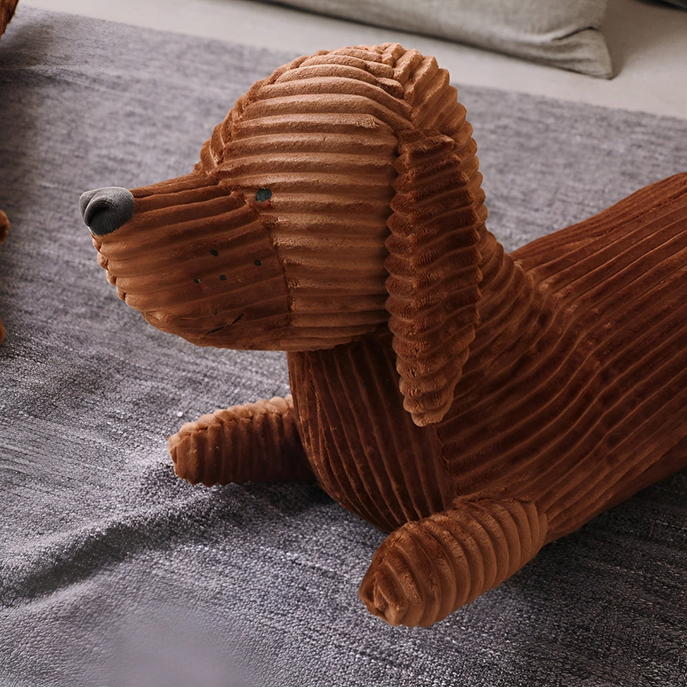 CuddlyPlush - Adorable Kordel Dackel Plüsch-Kissen