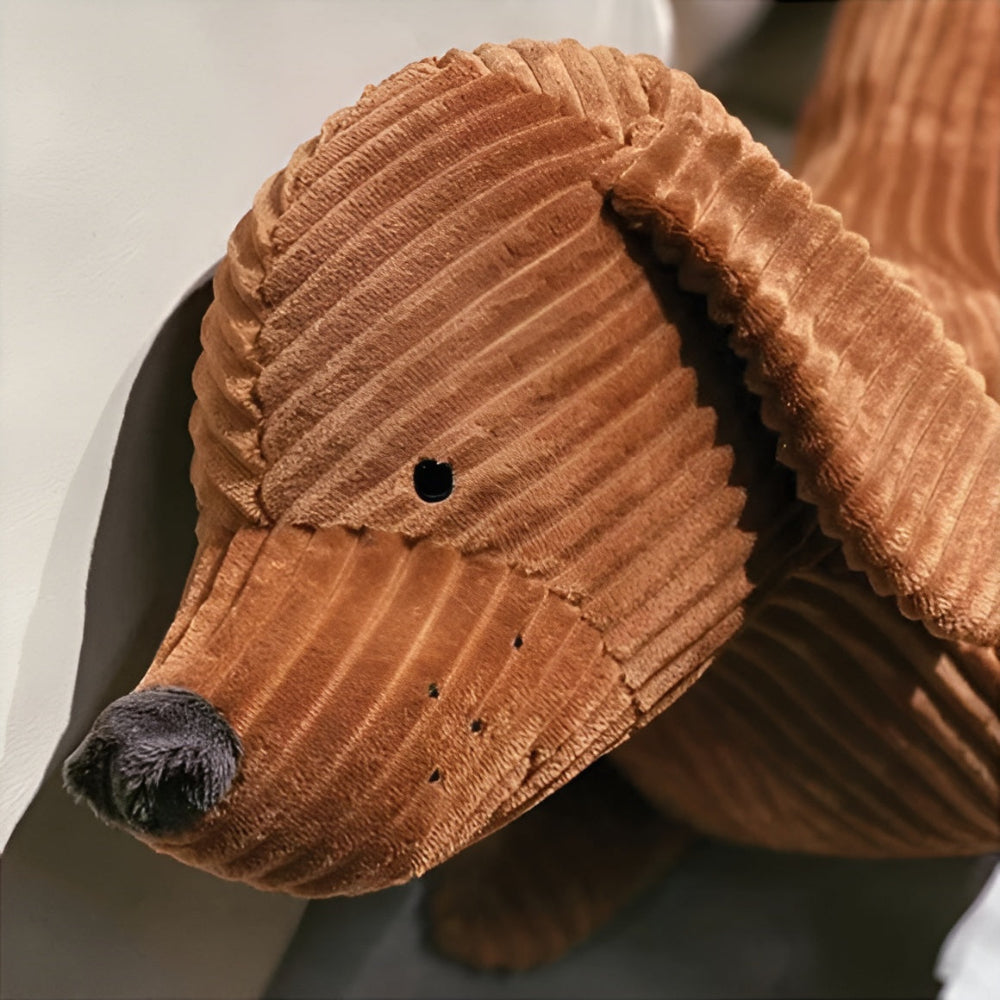 CuddlyPlush - Adorable Kordel Dackel Plüsch-Kissen