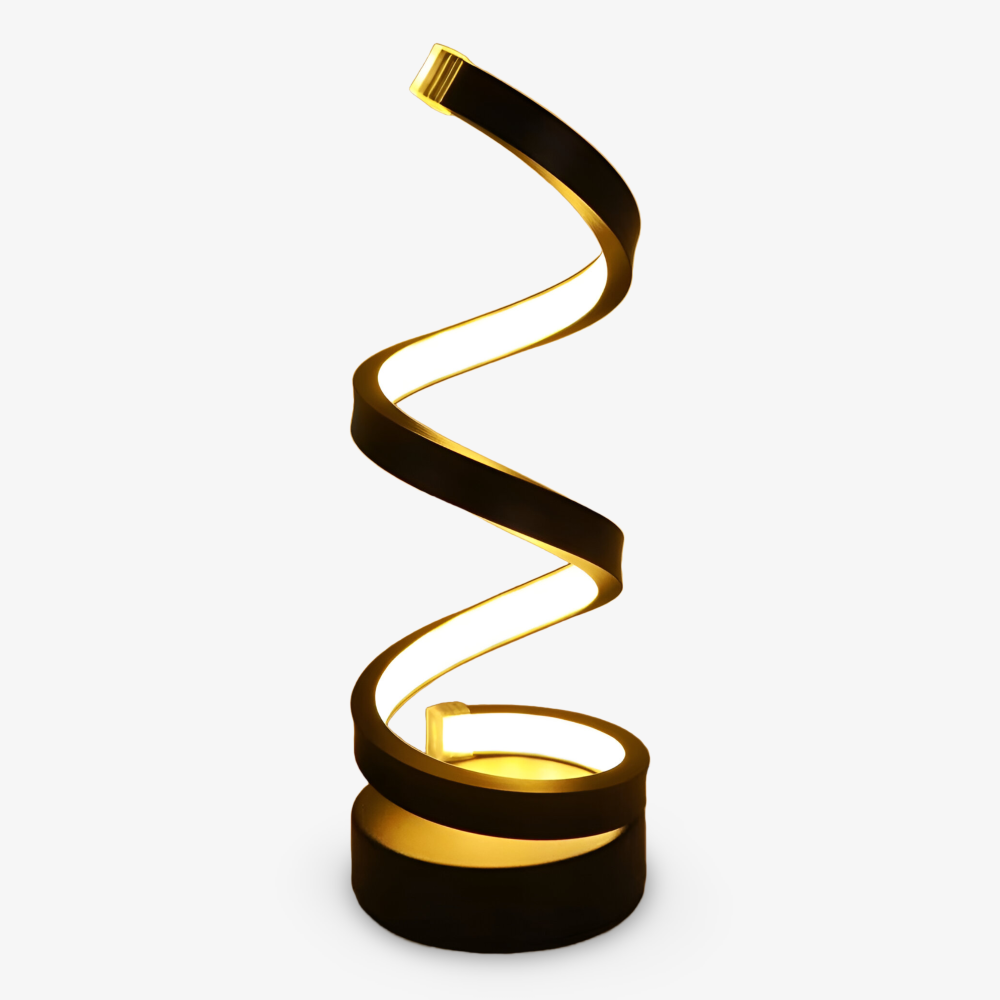 CurvaLume - Stylische Spiral Design Tischlampe - 3 Farben Einstellbare Schreibtischlampe