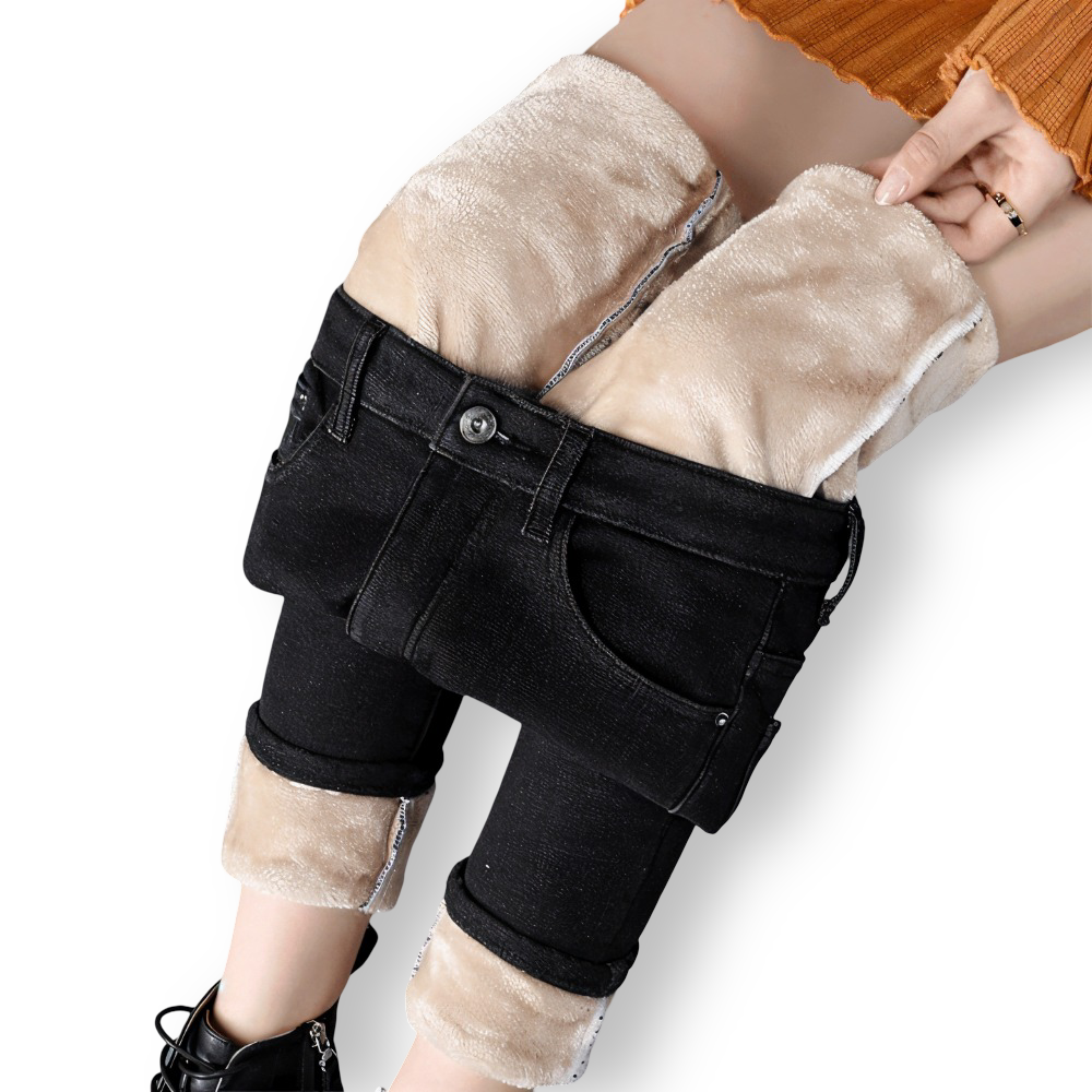CurveFit Fleece Legging - Skinny Jeans für Damen mit Hoher Taille und Sherpa-Futter