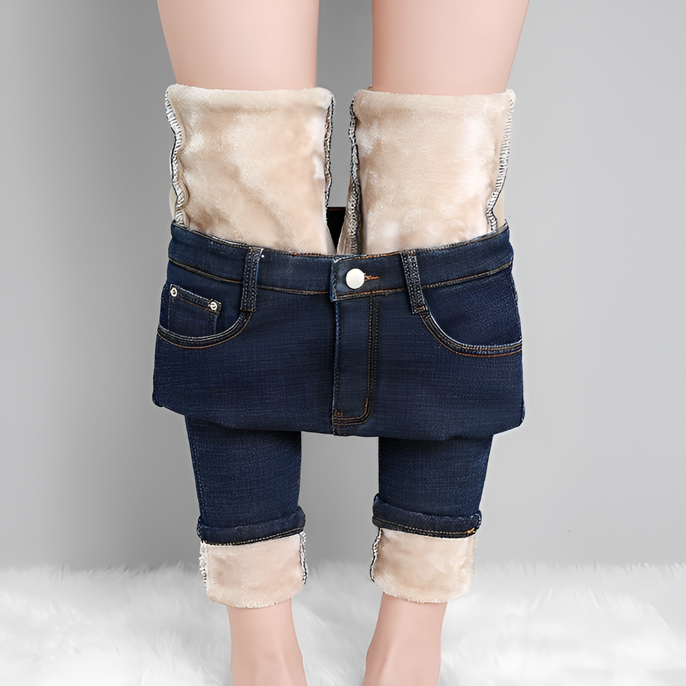 CurveFit Fleece Legging - Skinny Jeans für Damen mit Hoher Taille und Sherpa-Futter
