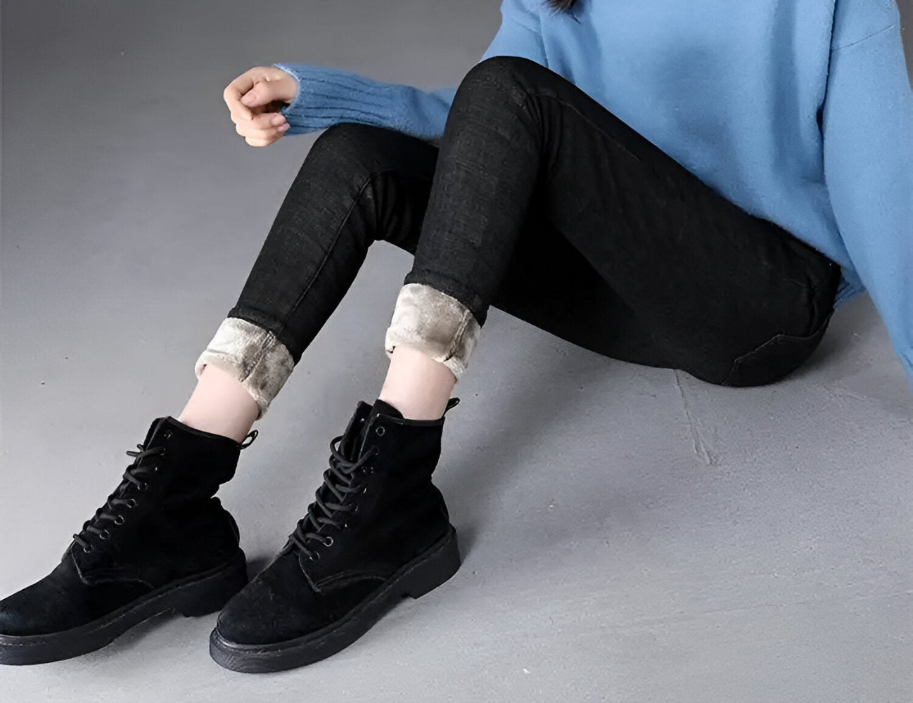 CurveFit Fleece Legging - Skinny Jeans für Damen mit Hoher Taille und Sherpa-Futter