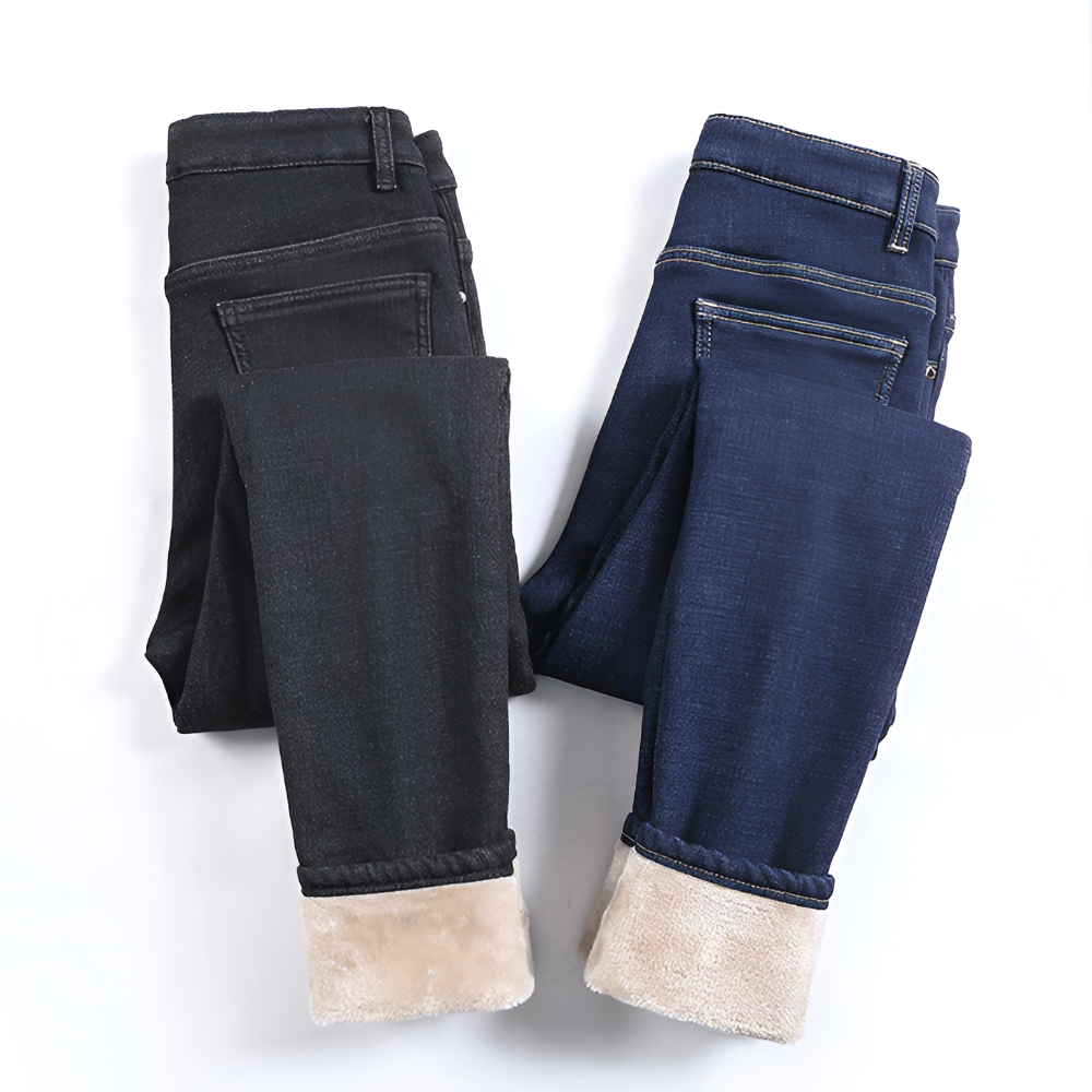 CurveFit Fleece Legging - Skinny Jeans für Damen mit Hoher Taille und Sherpa-Futter