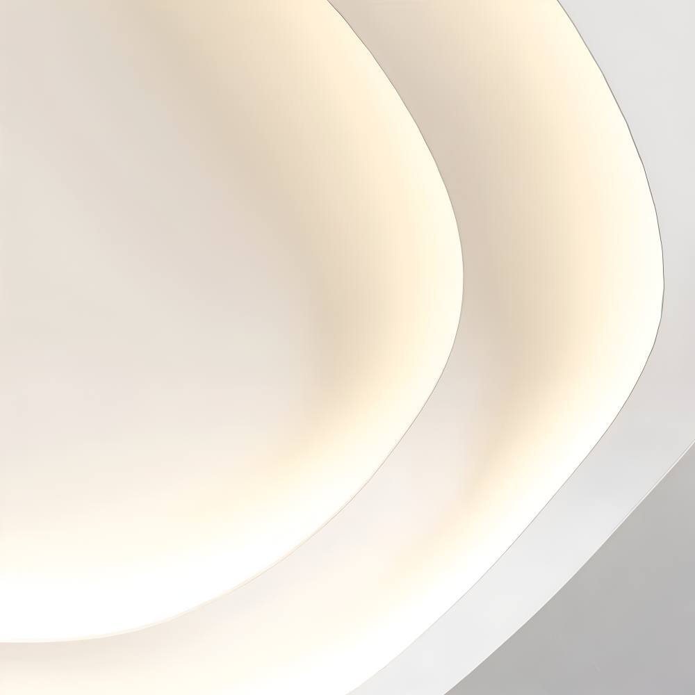 Kurvige Weiße Deckenleuchte - Minimalistische, Dimmbare, Flächenbündige LED Lampe