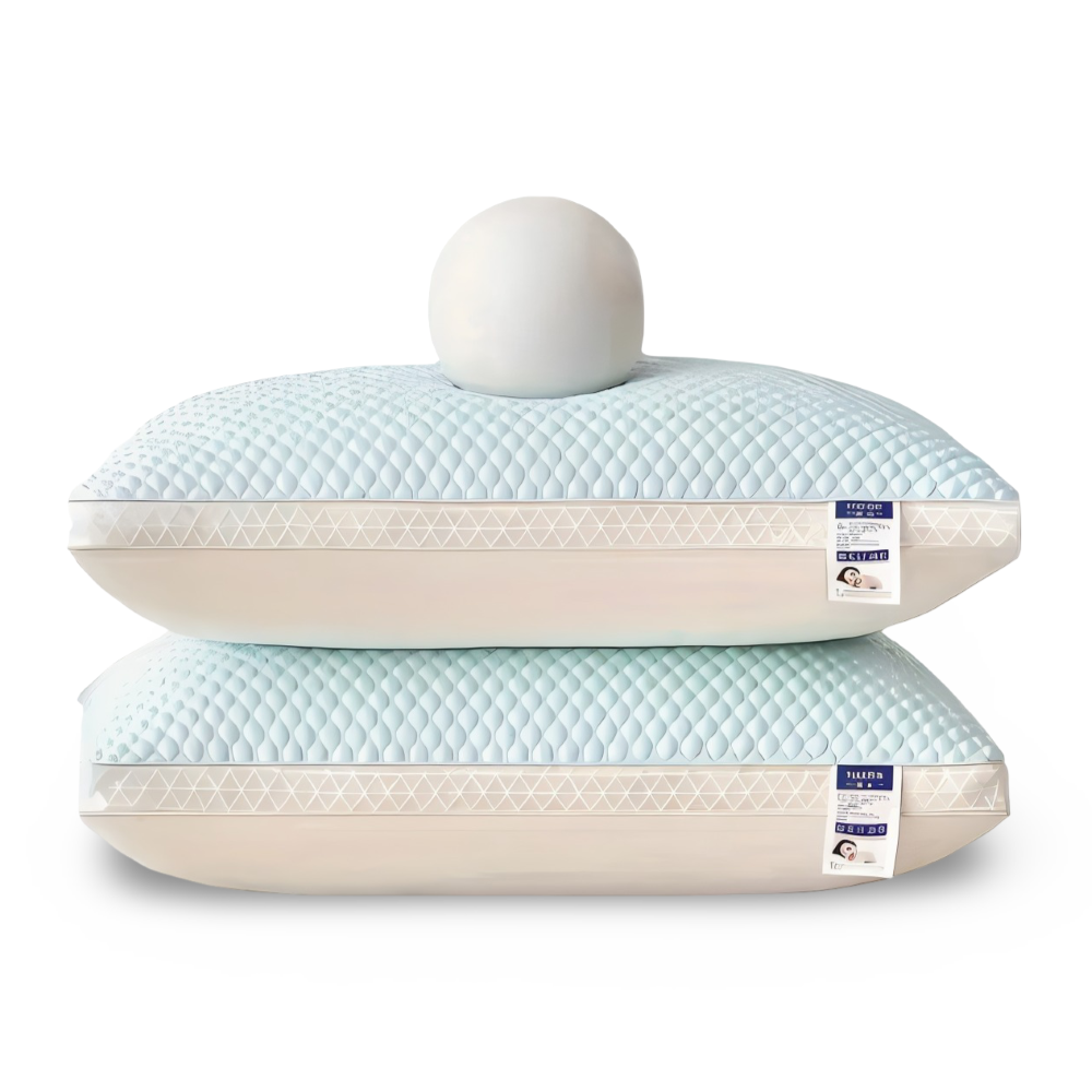 CushiesBlue Memory Foam Kissen – Set mit 2 weichen, atmungsaktiven Kissen